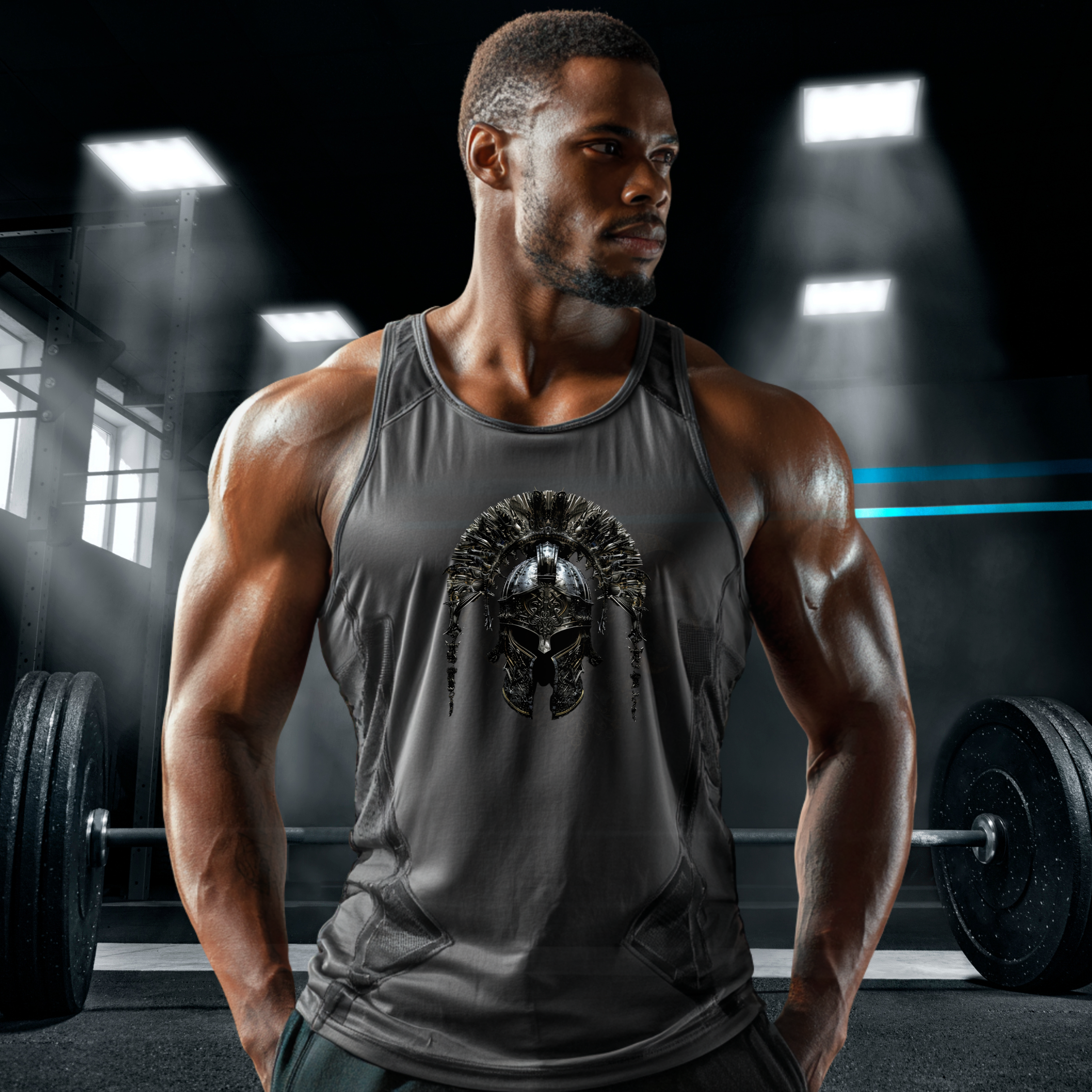 Roman Warrior Helmet Unisex Jersey Tank product thumbnail image Roman Warrior Helmet Unisex Jersey Tank product thumbnail image