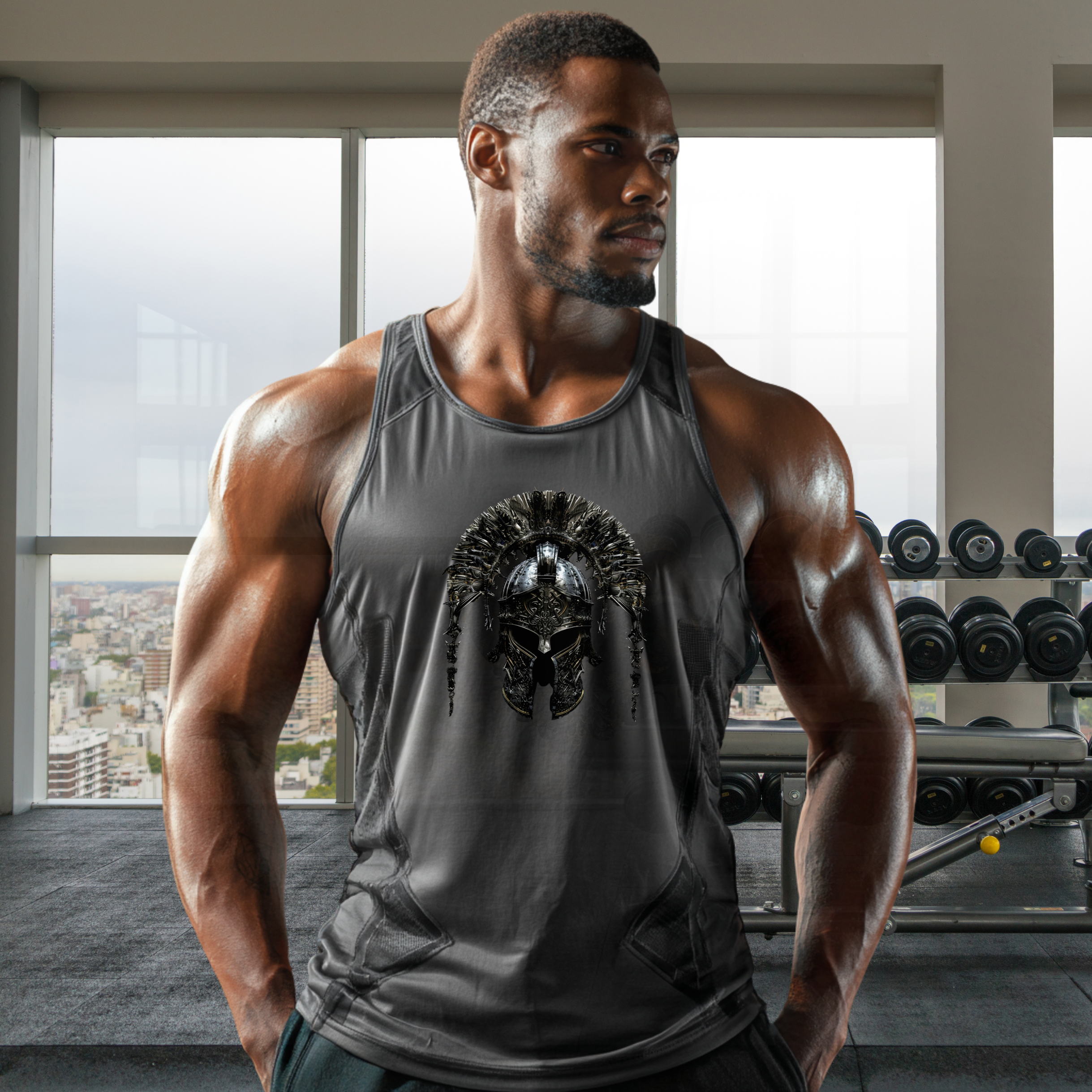 Roman Warrior Helmet Unisex Jersey Tank product thumbnail image Roman Warrior Helmet Unisex Jersey Tank product thumbnail image