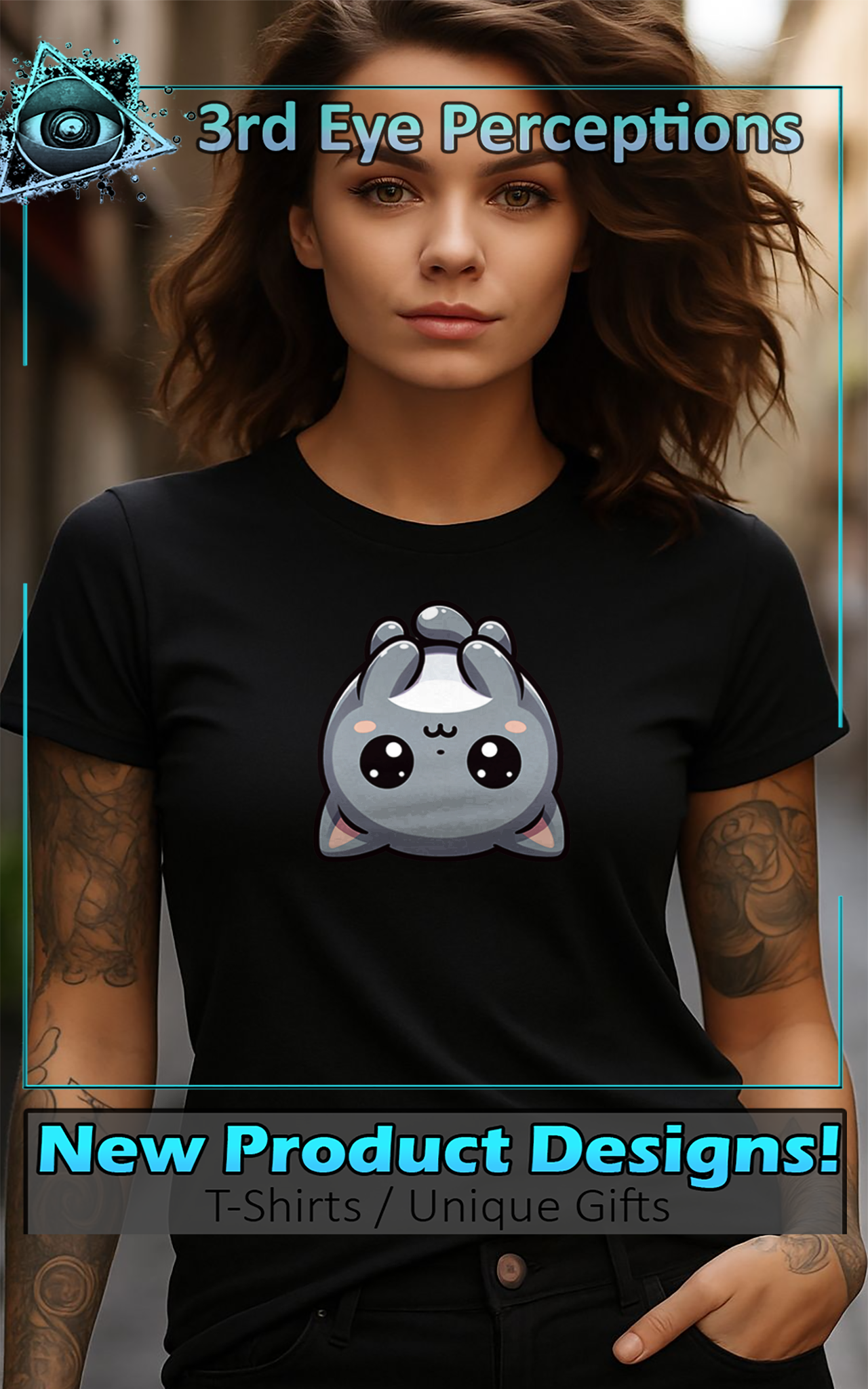 Funny Cartoon Upside Down Tummy Cat Anime Kawaii Kitten product thumbnail image