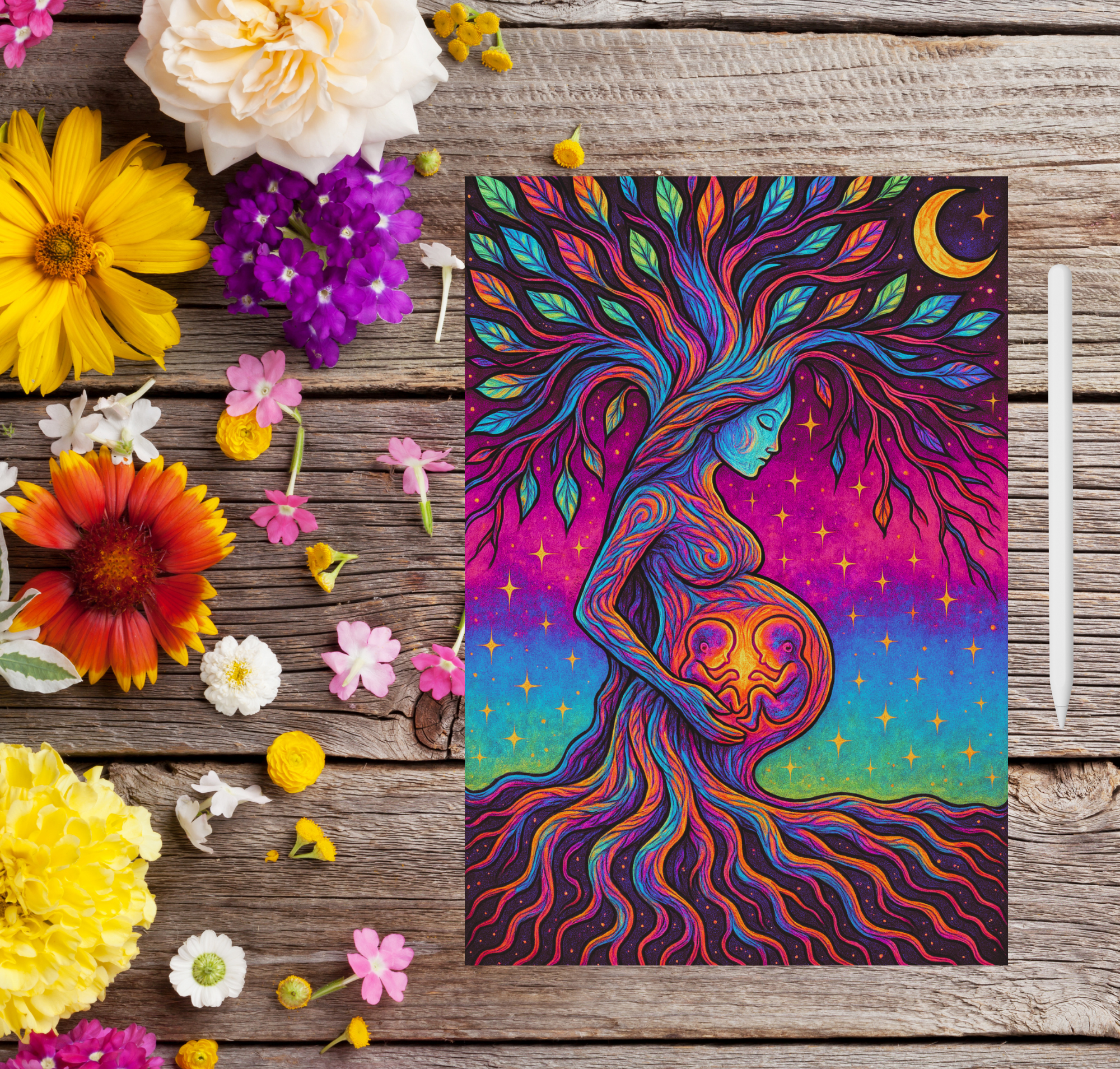 Mother Gaia. Art by Madam Lunacy - ART PRINT │Green Goddess Chronicles product thumbnail image