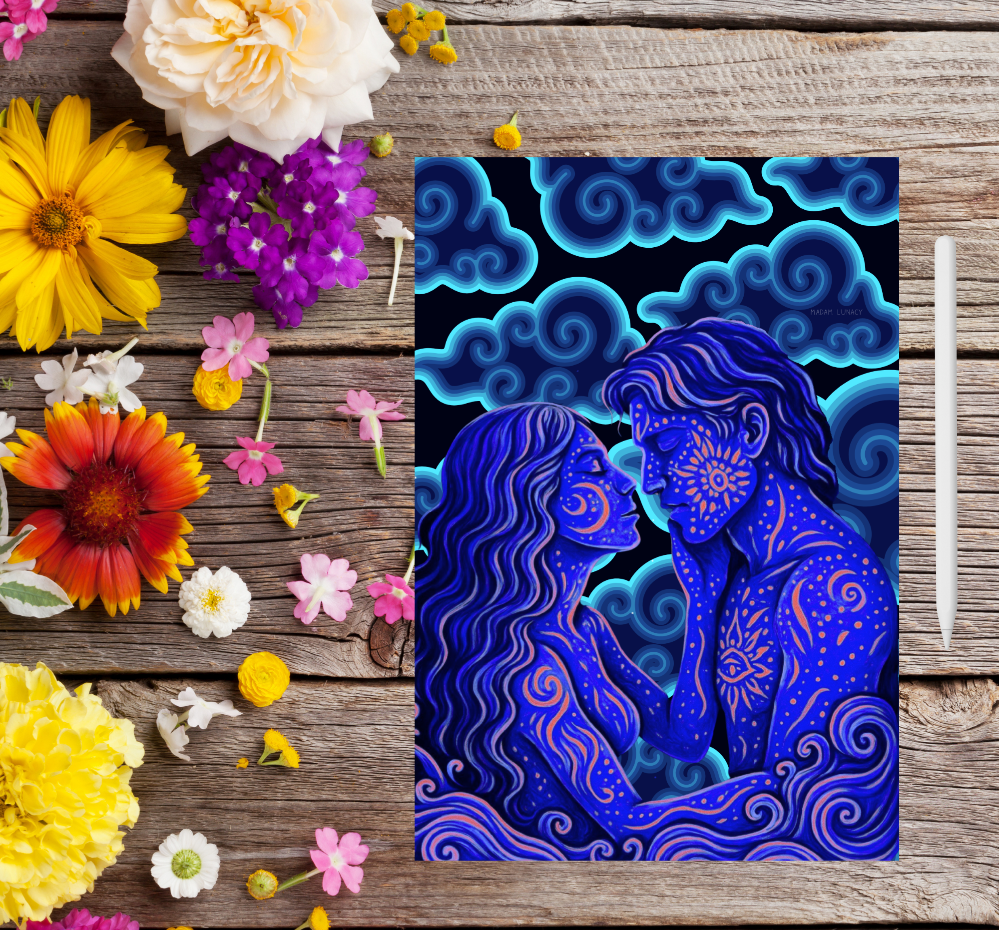 A Love Like Water. Art by Madam Lunacy - ART PRINT │Dreamscape Art Portal A Love Like Water. Art by Madam Lunacy - ART PRINT │Dreamscape Art Portal