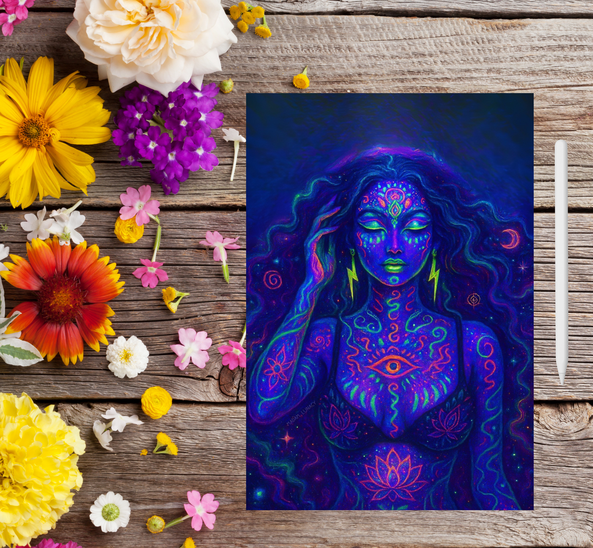 Divine Frequency. Art by Madam Lunacy - ART PRINT │Dreamscape Art Portal product thumbnail image