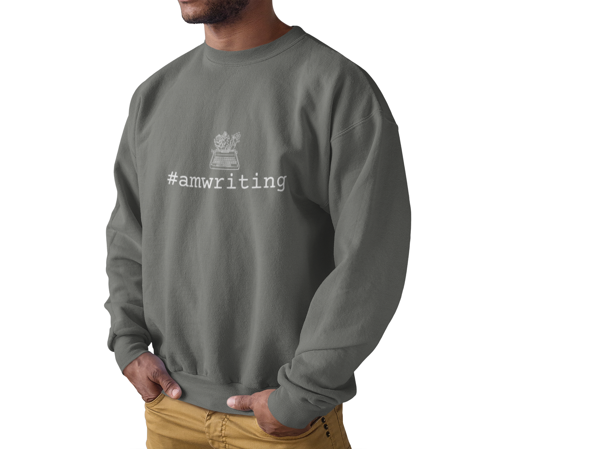 Cozy Writing Sweatshirt, Unisex Relaxed Fit Garment-Dyed Crew, Gift for Writers, #amwriting, Creative Writing Apparel, Comfy Everyday Wear product thumbnail image