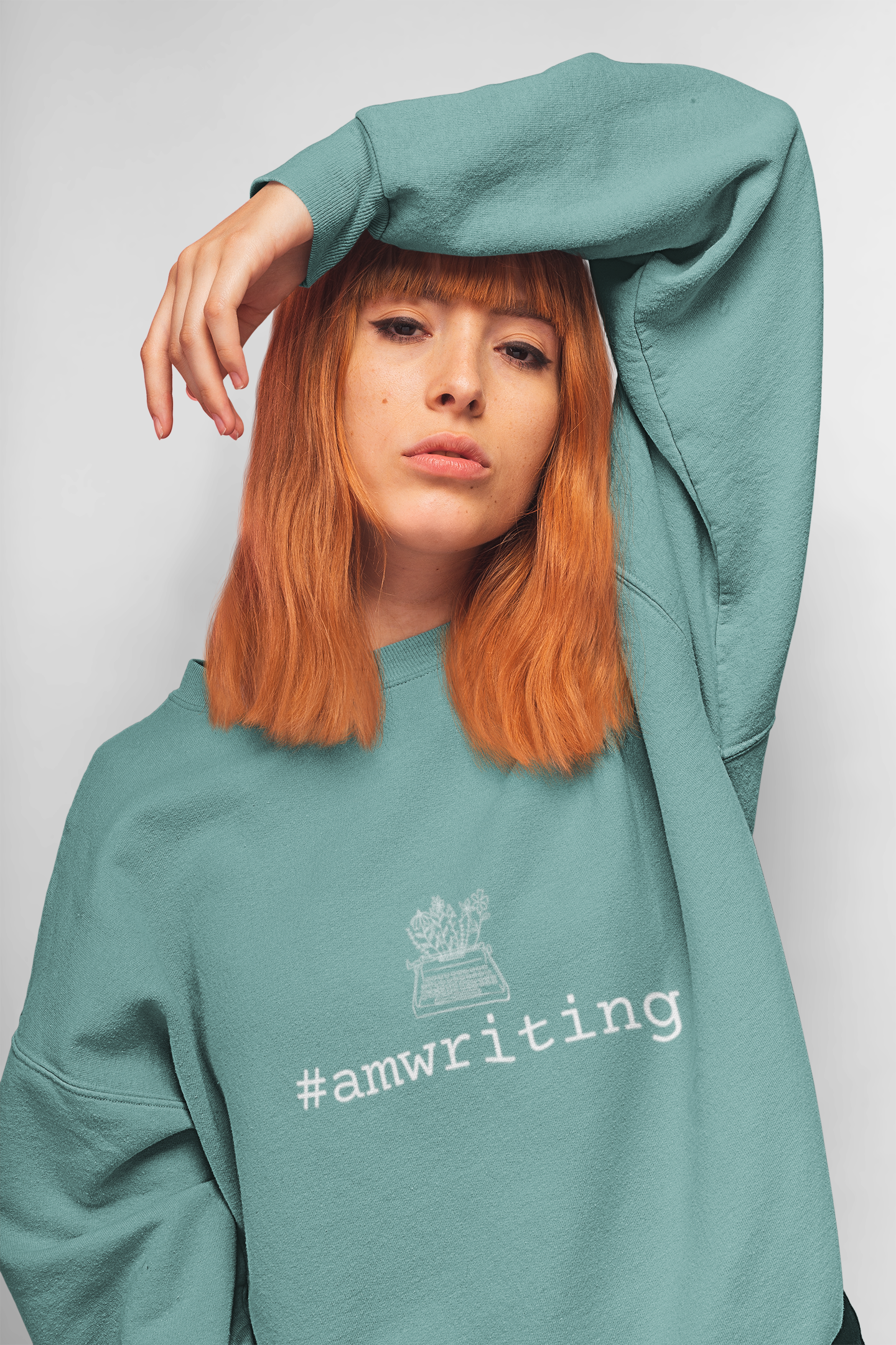 Cozy Writing Sweatshirt, Unisex Relaxed Fit Garment-Dyed Crew, Gift for Writers, #amwriting, Creative Writing Apparel, Comfy Everyday Wear product thumbnail image