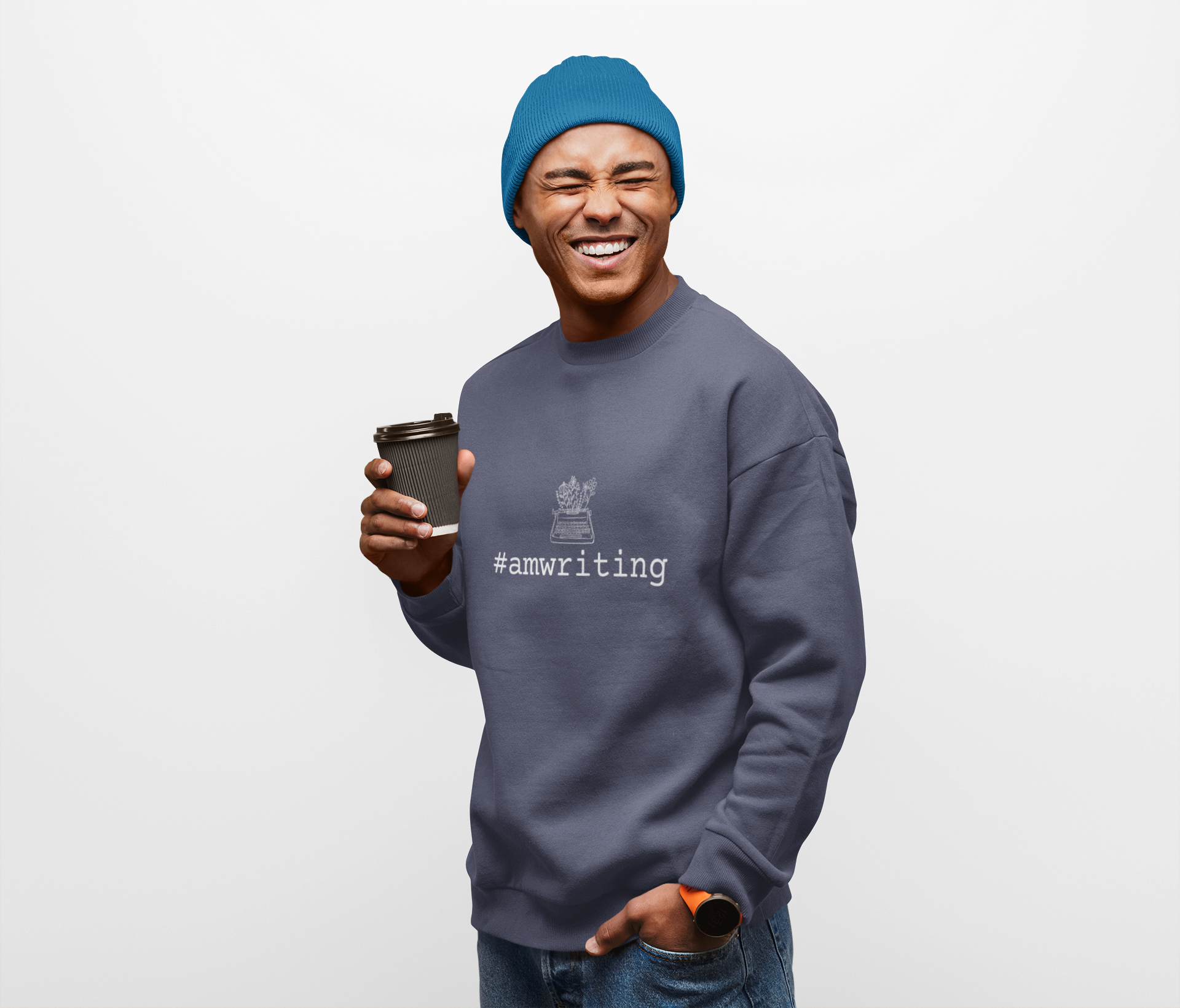 Cozy Writing Sweatshirt, Unisex Relaxed Fit Garment-Dyed Crew, Gift for Writers, #amwriting, Creative Writing Apparel, Comfy Everyday Wear product thumbnail image