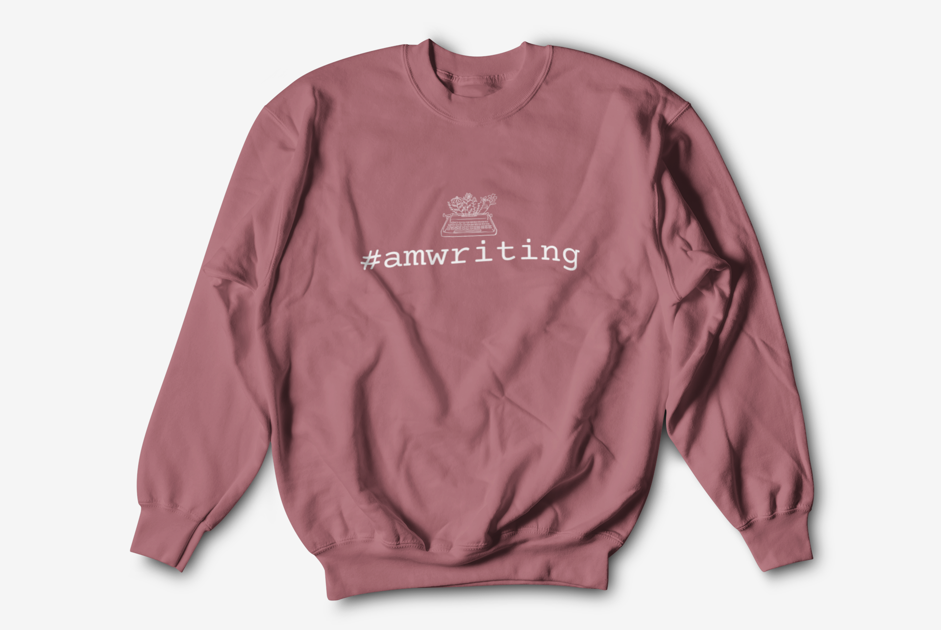Cozy Writing Sweatshirt, Unisex Relaxed Fit Garment-Dyed Crew, Gift for Writers, #amwriting, Creative Writing Apparel, Comfy Everyday Wear product thumbnail image