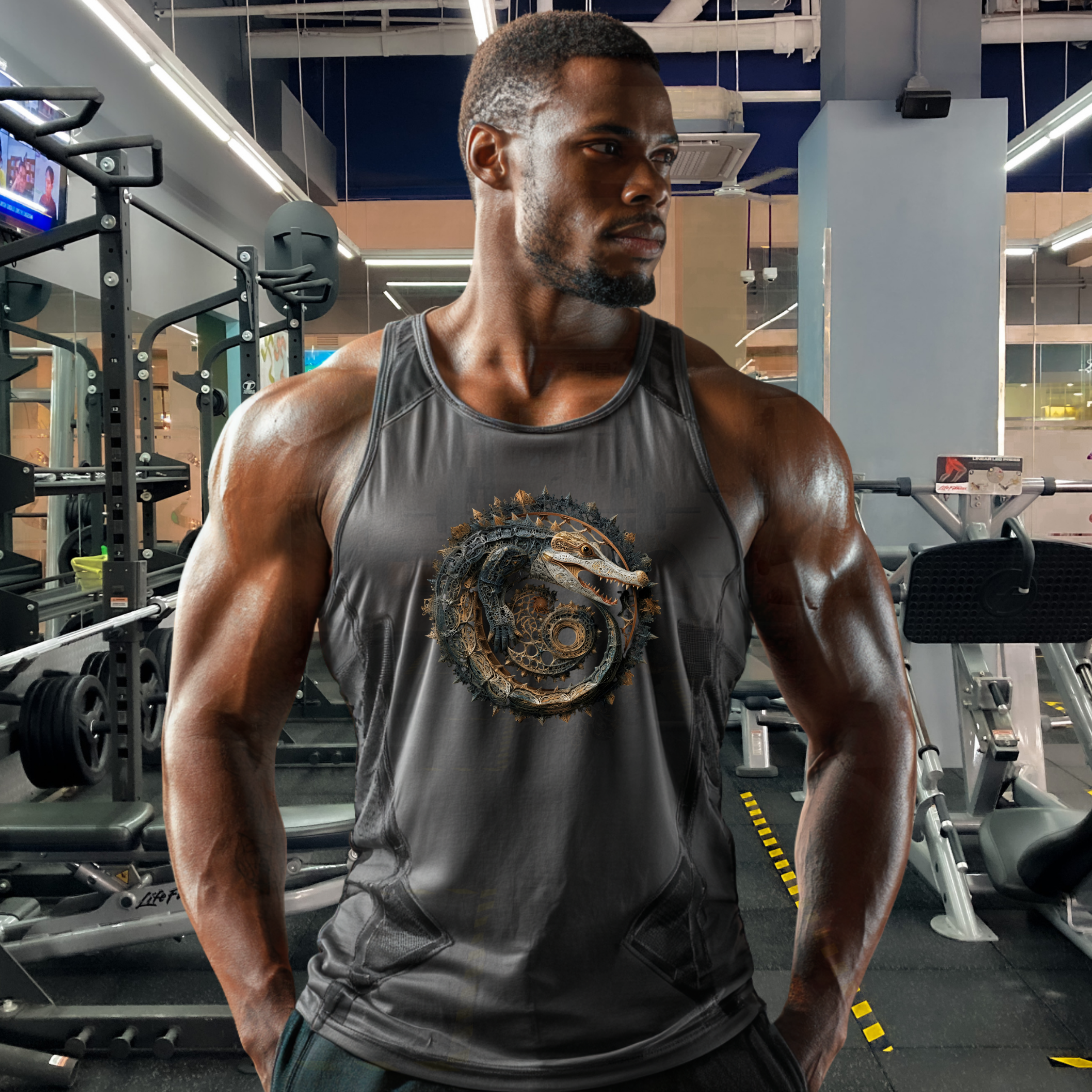 Alligator Portrait Unisex Jersey Tank product thumbnail image Alligator Portrait Unisex Jersey Tank product thumbnail image