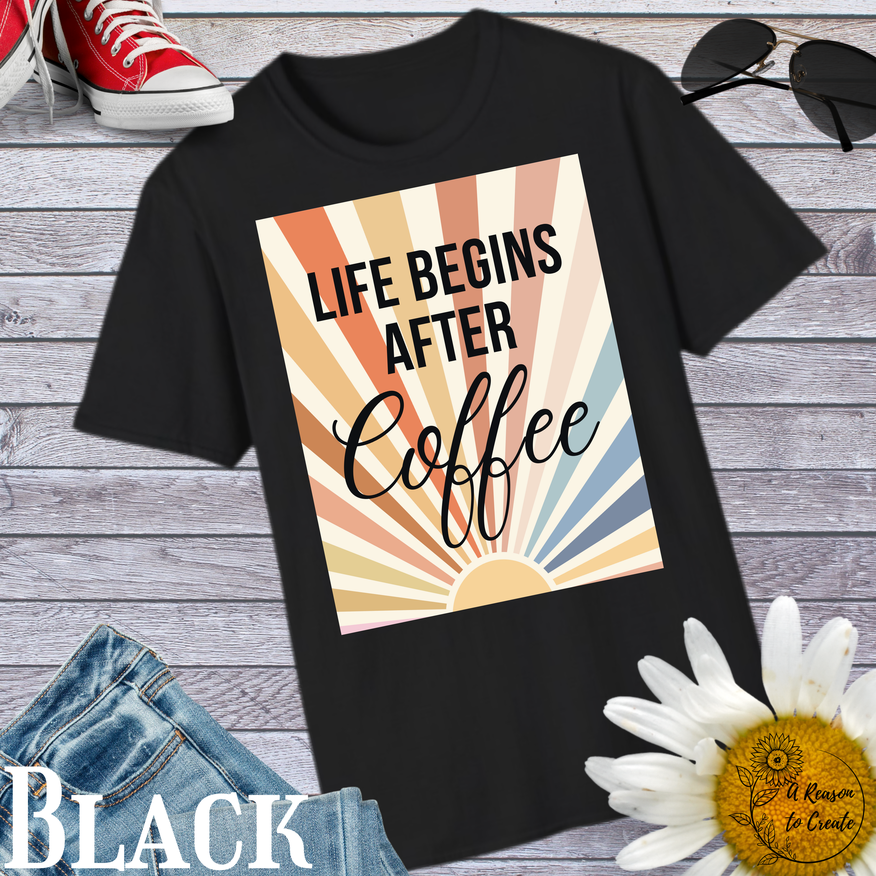 Coffee Lovers Unisex T-Shirt, Life Begins After Coffee Tee, Gift for Baristas, Caffeine Enthusiasts, Casual Everyday Wear