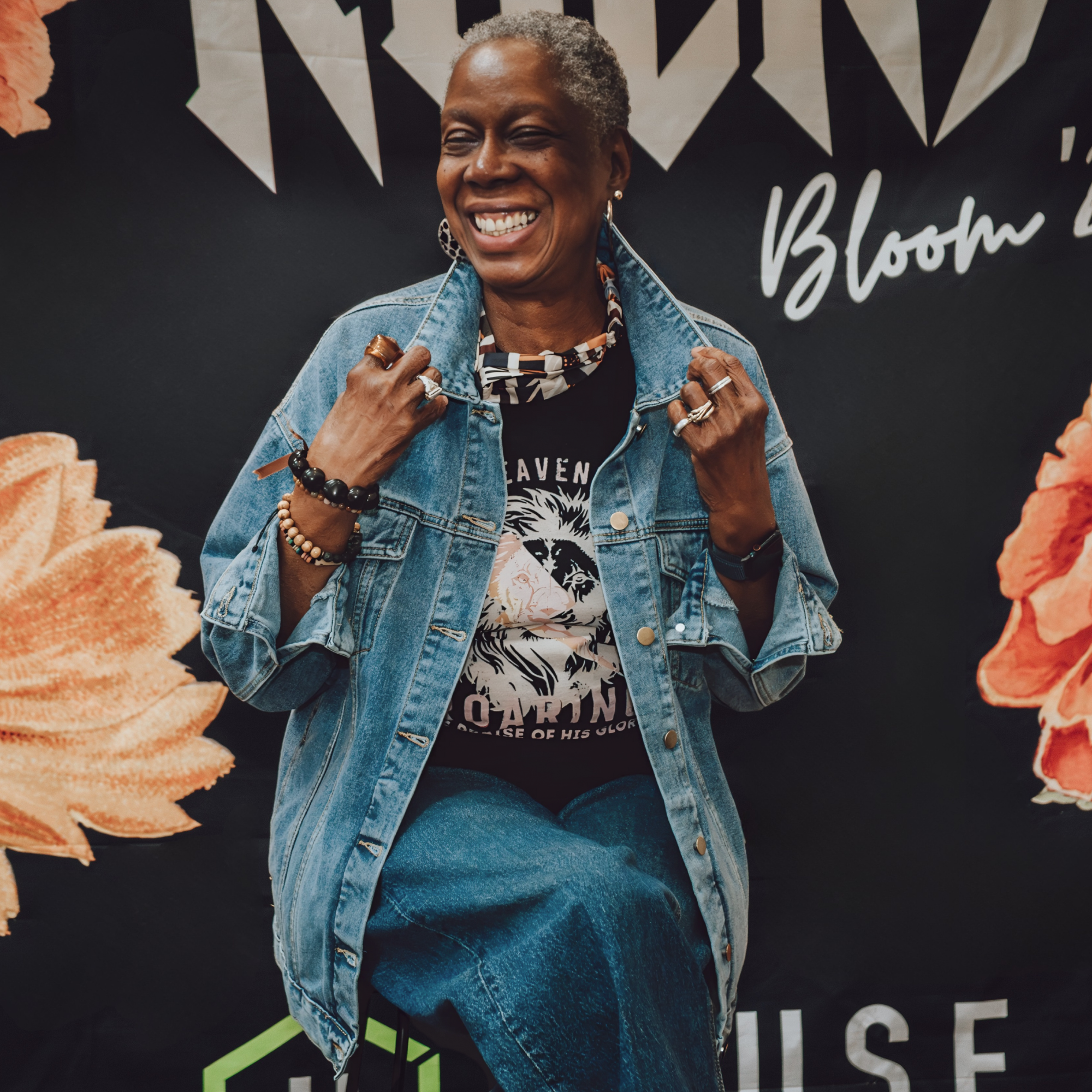 Highway to Heaven - Women's Denim Jacket product thumbnail image Highway to Heaven - Women's Denim Jacket product thumbnail image