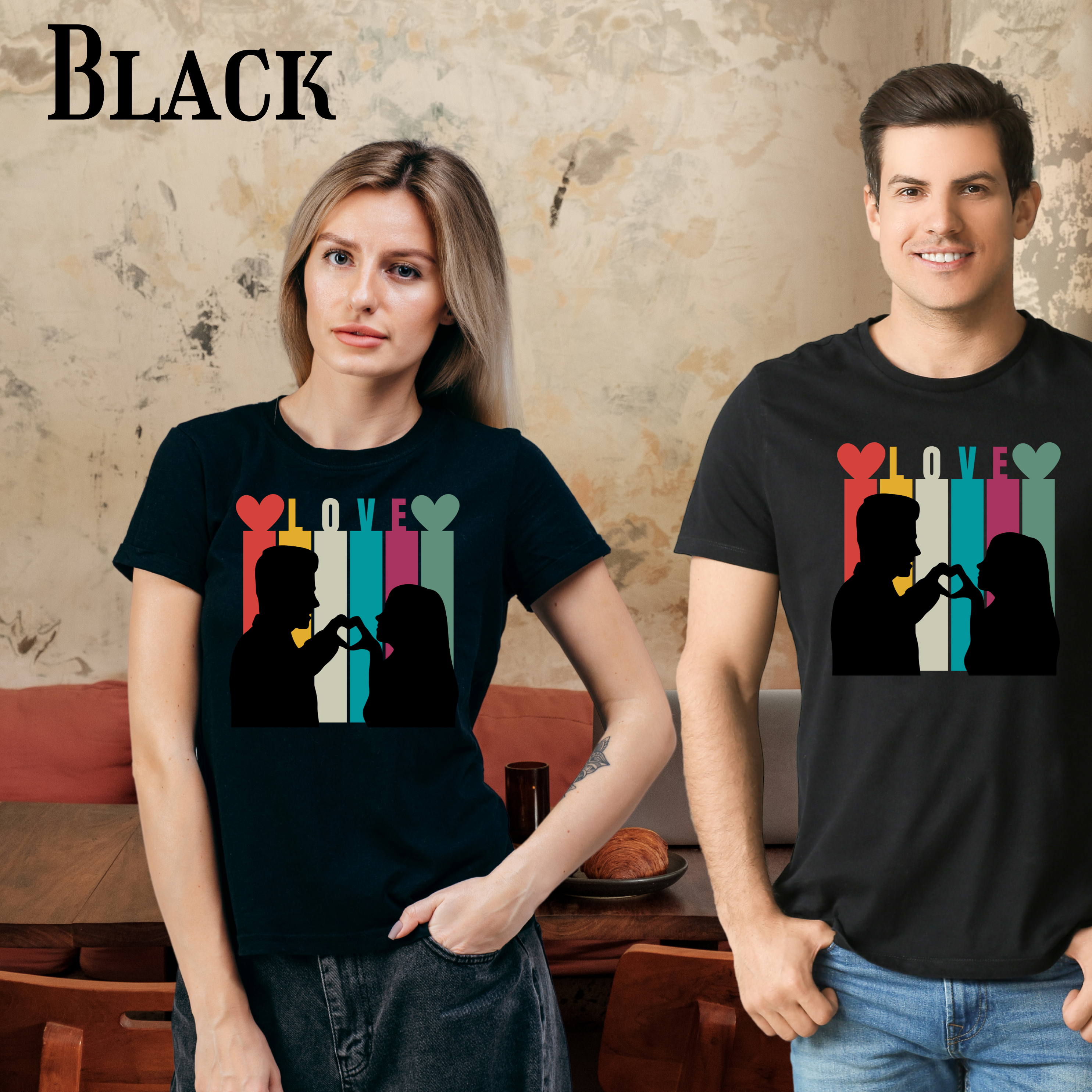 Love Heart Unisex T-Shirt - Cute Couple Tee, Valentine's Day Gift, Relationship Outfit, Gift for Him/Her, Casual Wear product thumbnail image