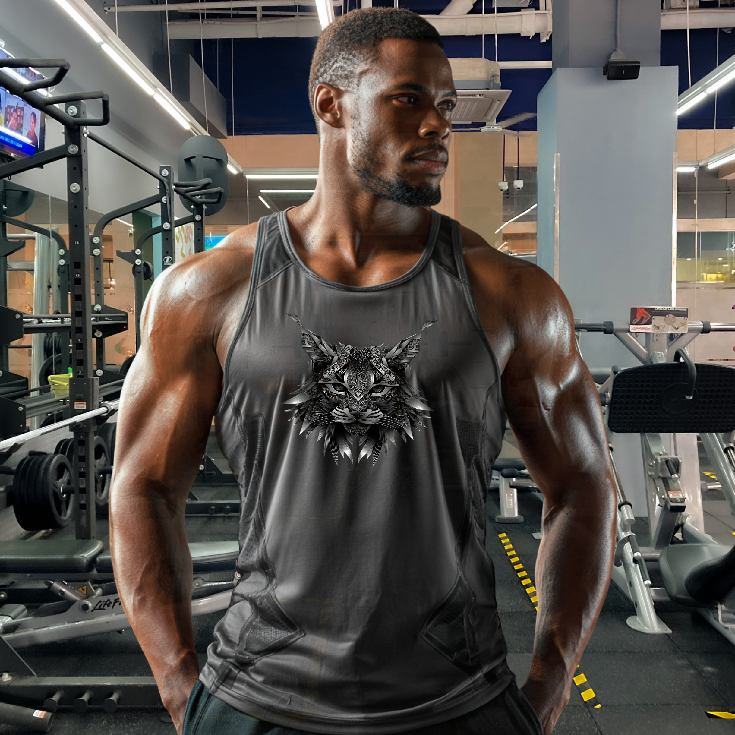 Bobcat Portrait Unisex Jersey Tank product thumbnail image Bobcat Portrait Unisex Jersey Tank product thumbnail image