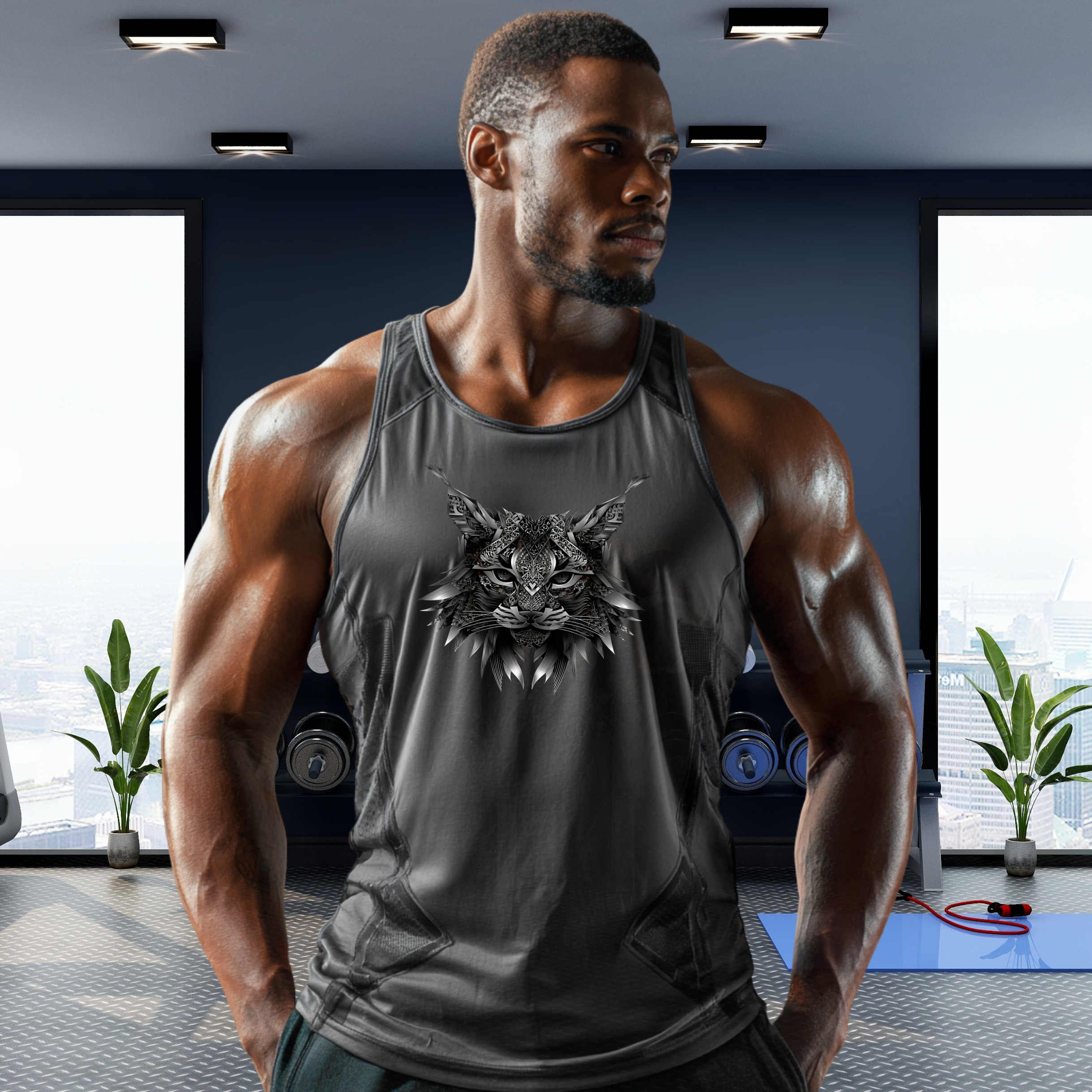 Bobcat Portrait Unisex Jersey Tank product thumbnail image Bobcat Portrait Unisex Jersey Tank product thumbnail image