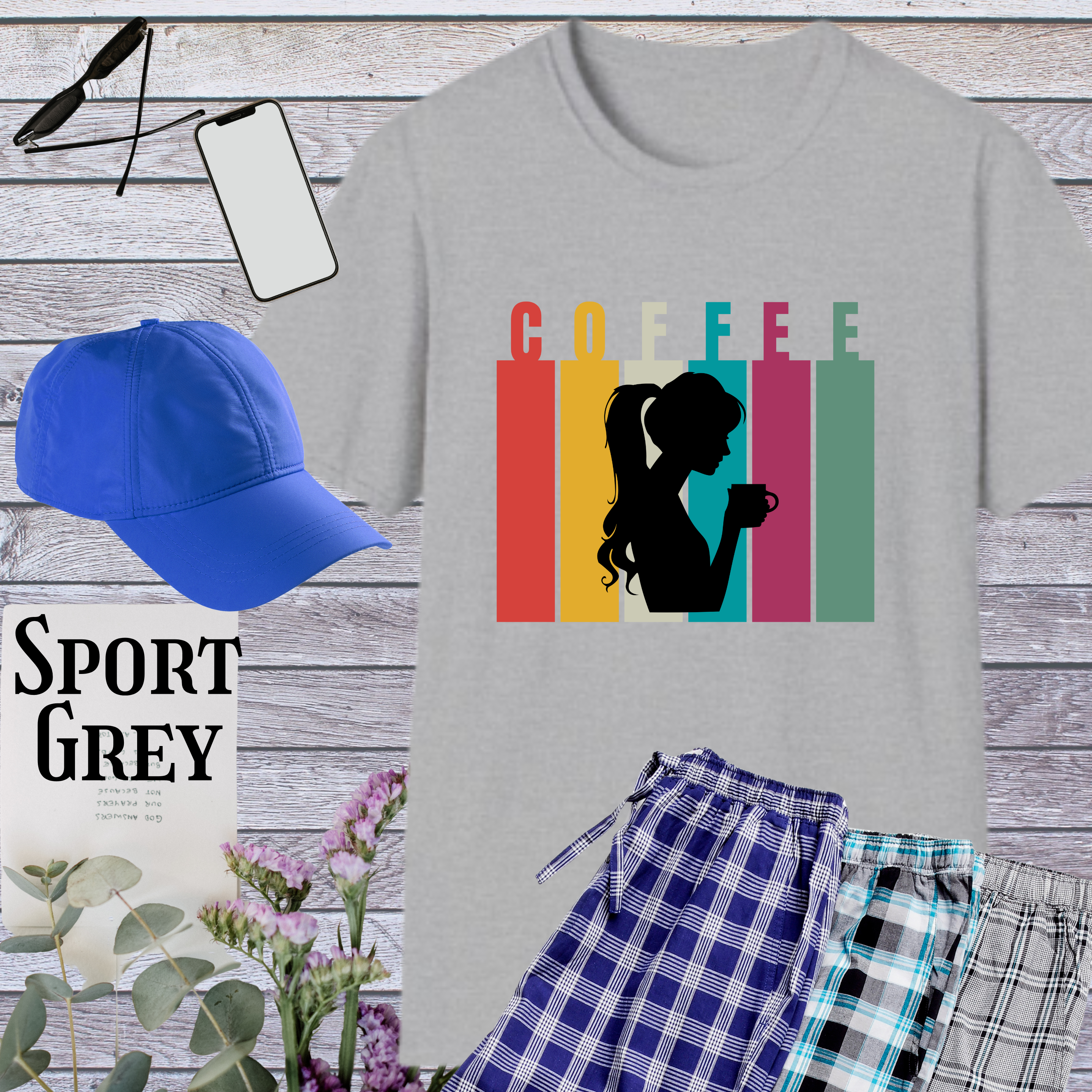 Coffee Lover's Unisex Softstyle T-Shirt - Vintage Coffee Silhouette Tee, Gift for Coffee Enthusiasts, Casual Wear, Fun Coffee Shirt product thumbnail image