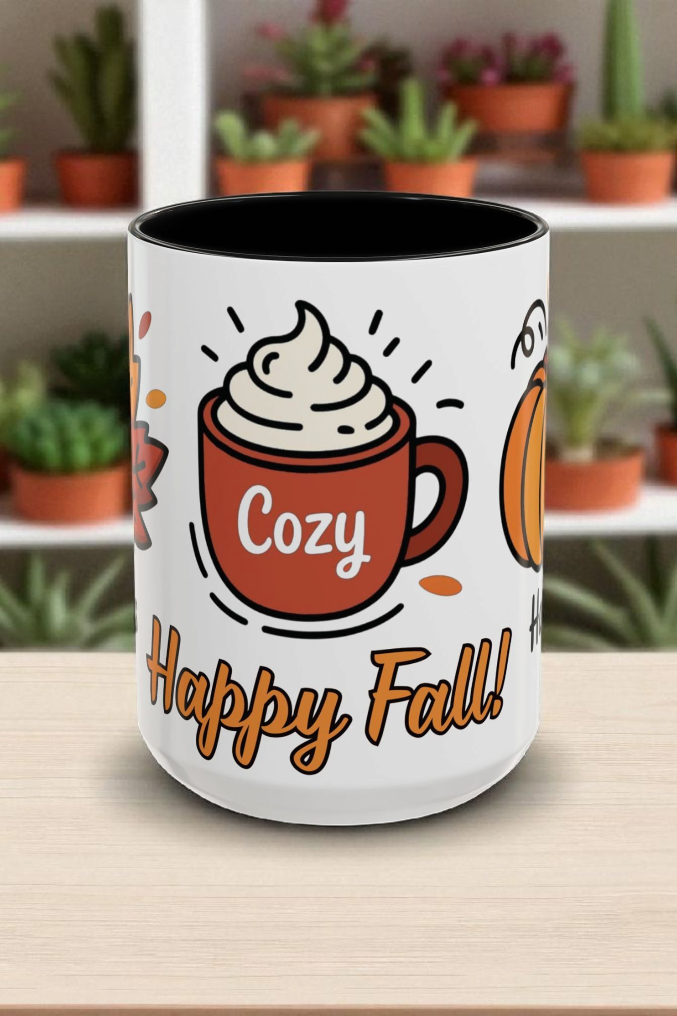 Cozy Fall Accent Coffee Mug - Perfect for Autumn, Harvest, Thanksgiving, Seasonal Decor, Warm Beverages product thumbnail image Cozy Fall Accent Coffee Mug - Perfect for Autumn, Harvest, Thanksgiving, Seasonal Decor, Warm Beverages product thumbnail image
