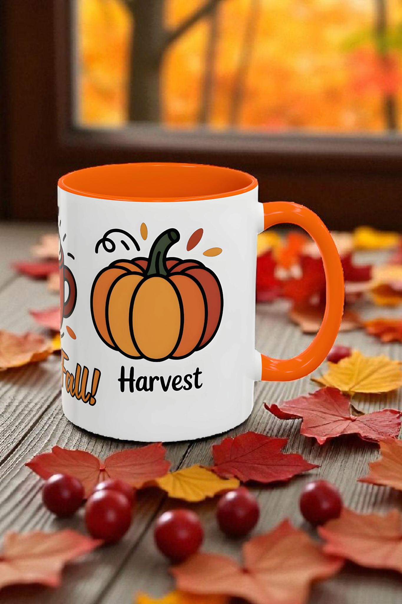 Cozy Fall Accent Coffee Mug - Perfect for Autumn, Harvest, Thanksgiving, Seasonal Decor, Warm Beverages product thumbnail image Cozy Fall Accent Coffee Mug - Perfect for Autumn, Harvest, Thanksgiving, Seasonal Decor, Warm Beverages product thumbnail image