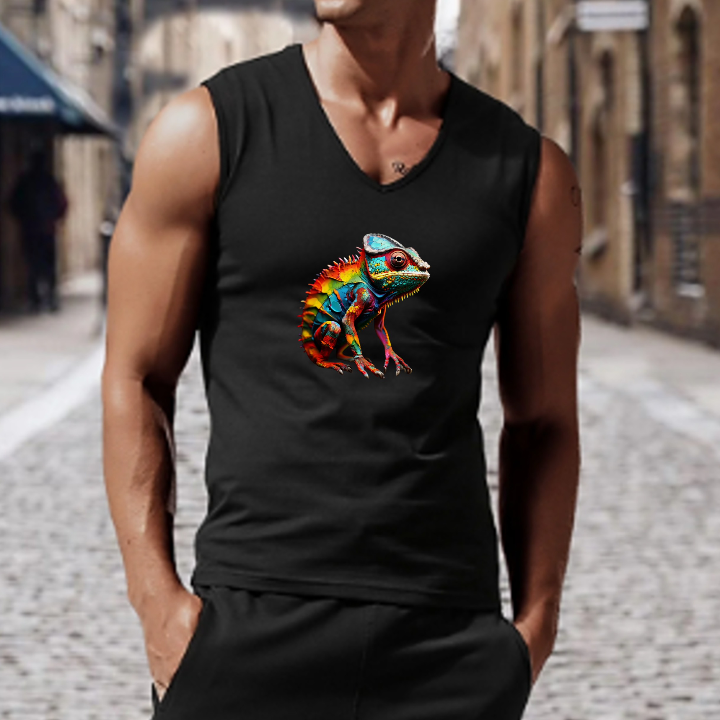 Chameleon Color Portrait Unisex Jersey Tank Chameleon Color Portrait Unisex Jersey Tank