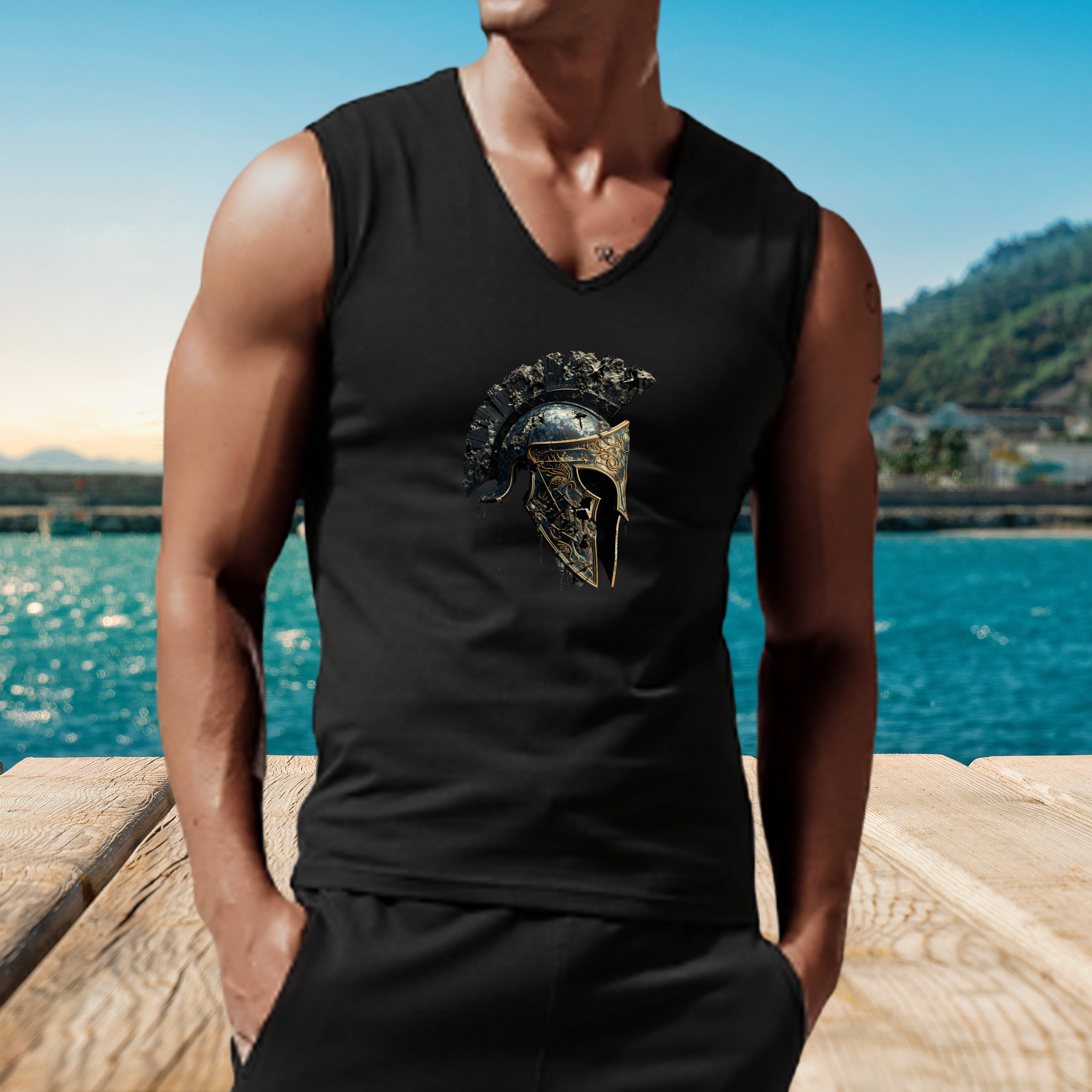 Spartan Warrior Color Helmet Unisex Jersey Tank product thumbnail image Spartan Warrior Color Helmet Unisex Jersey Tank product thumbnail image