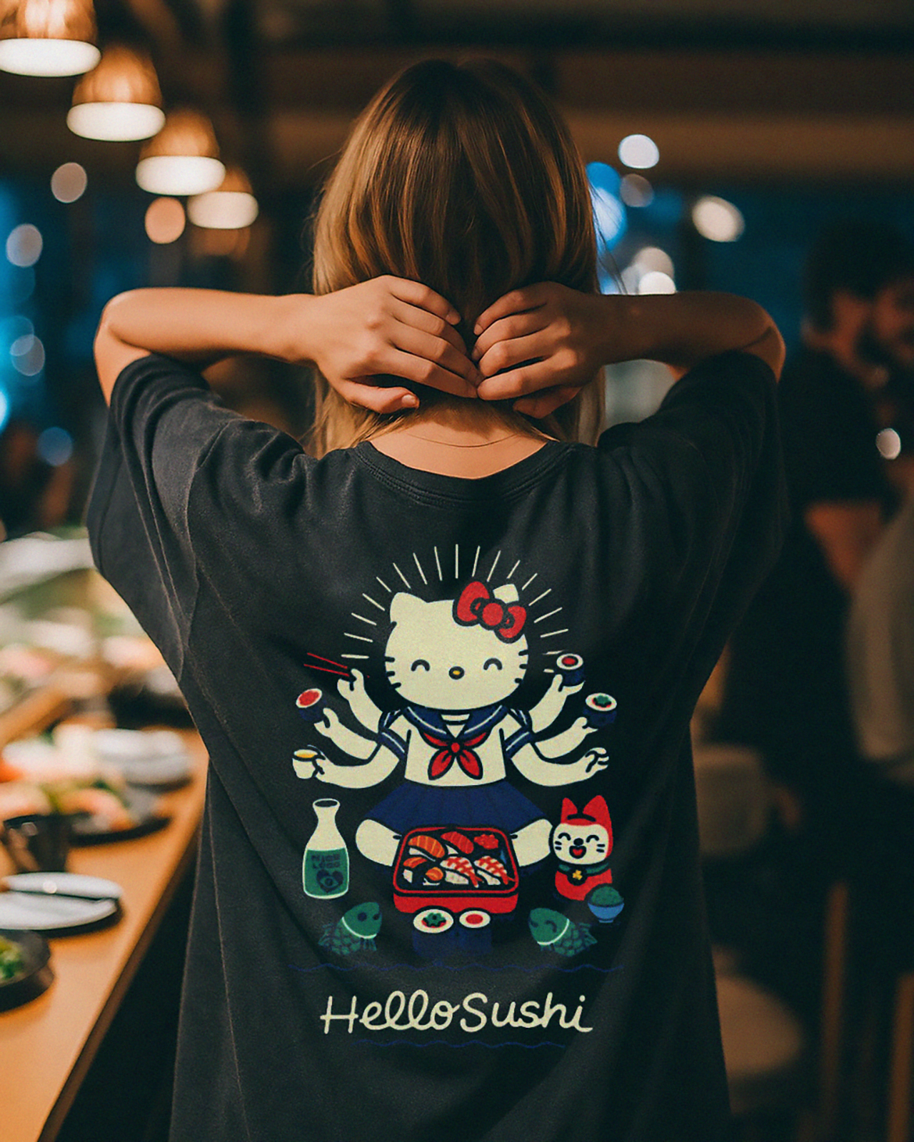 Hello Sushi Kitty - A NiceLogo Summer Up 2025 Limited Production: Lightweight High Quality T-Shirt 