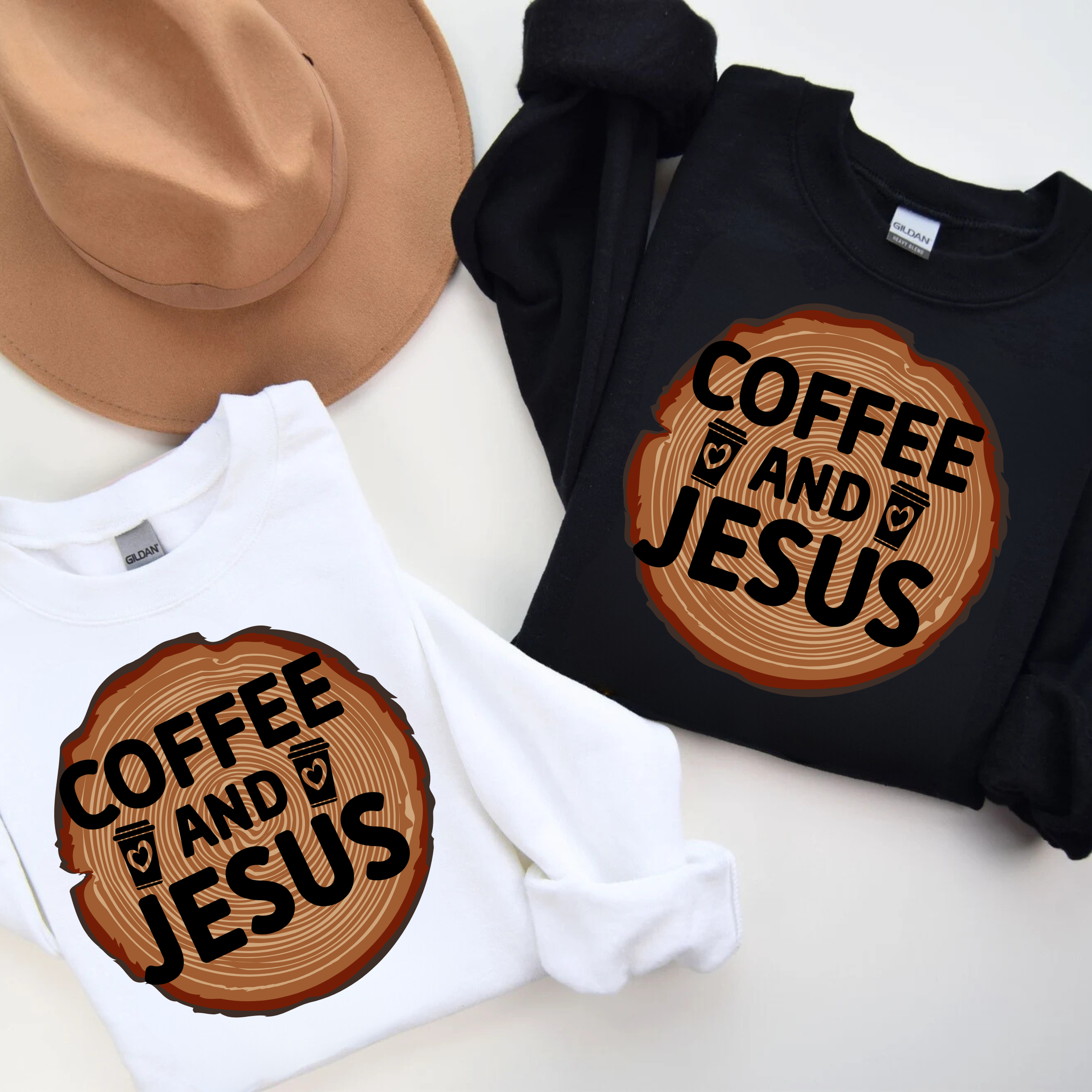 Coffee and Jesus Graphic Tee, Unisex Jersey Short Sleeve T-Shirt, Christian Gift, Coffee Lover Shirt, Faith-based Apparel, Casual Wear