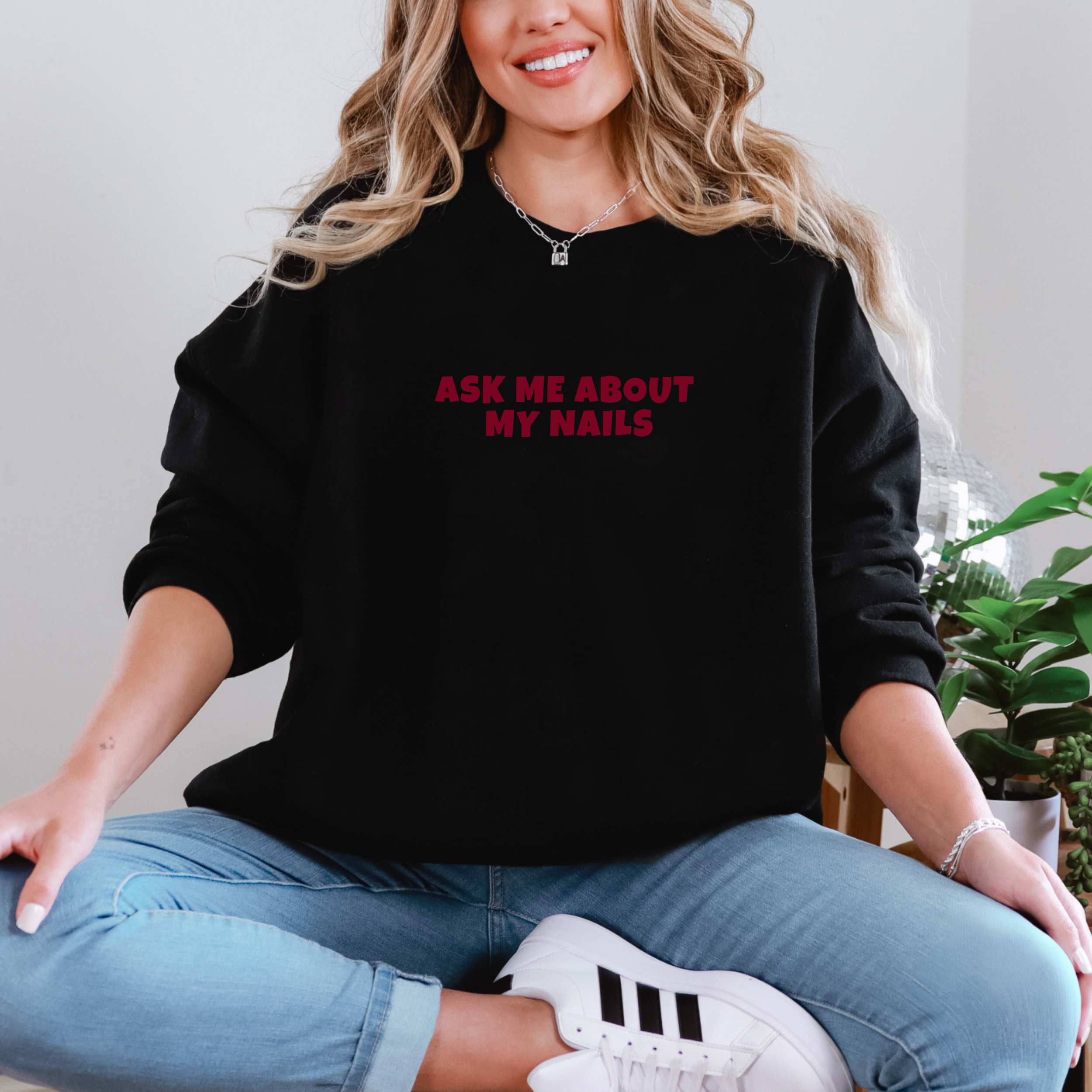 Ask Me about My Nails Sweatshirt product thumbnail image
