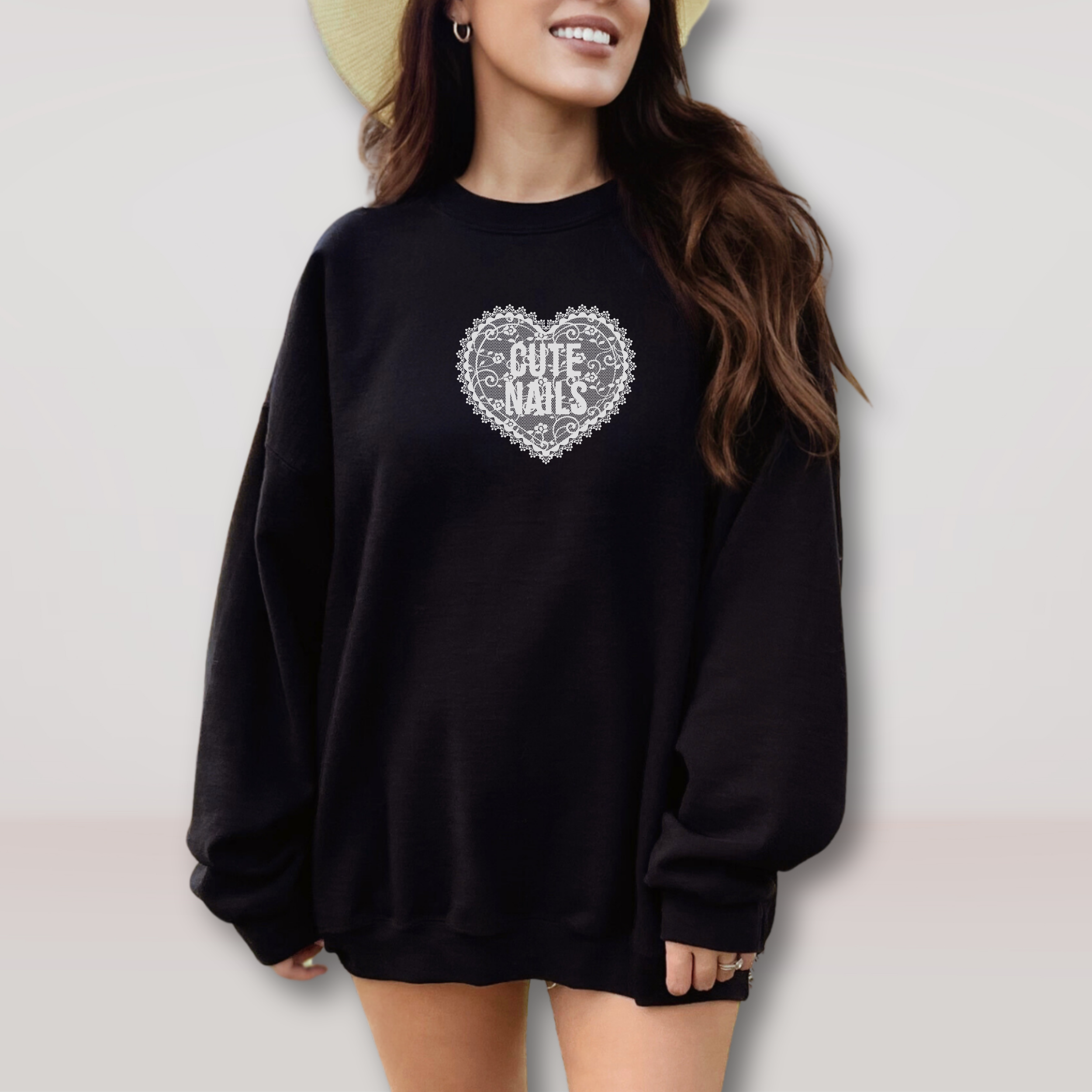 Cute Nails Lace Sweatshirt product thumbnail image Cute Nails Lace Sweatshirt product thumbnail image