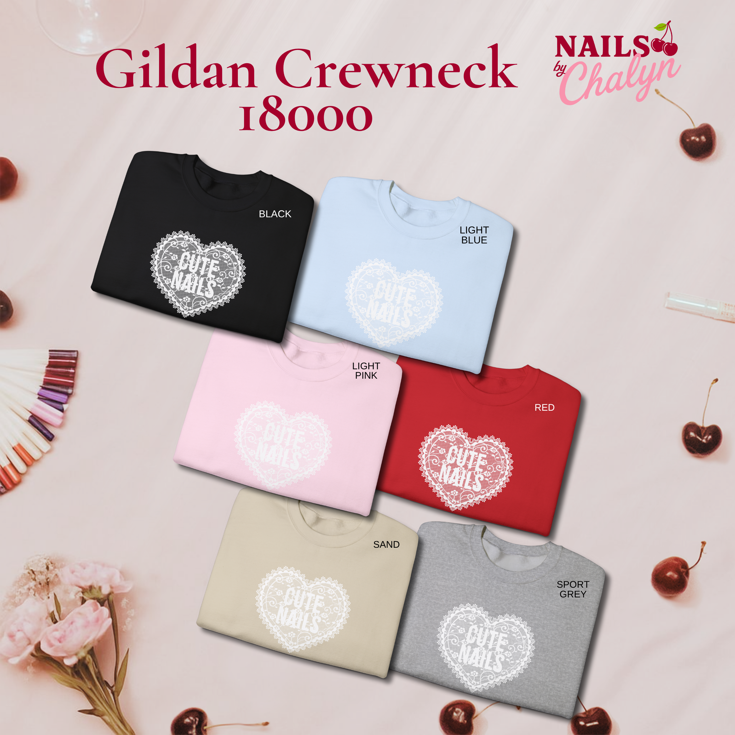 Cute Nails Lace Sweatshirt product thumbnail image