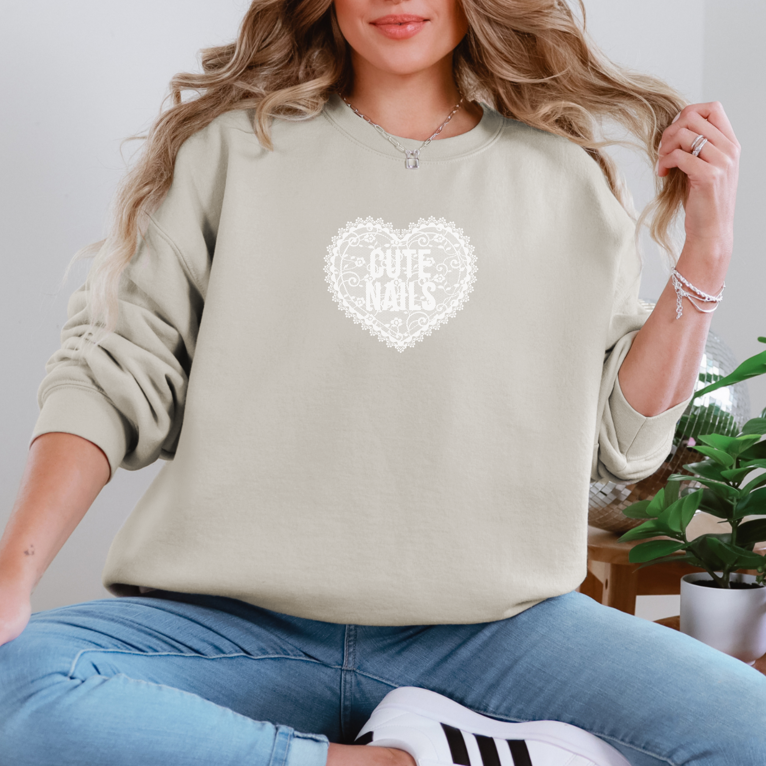 Cute Nails Lace Sweatshirt product thumbnail image