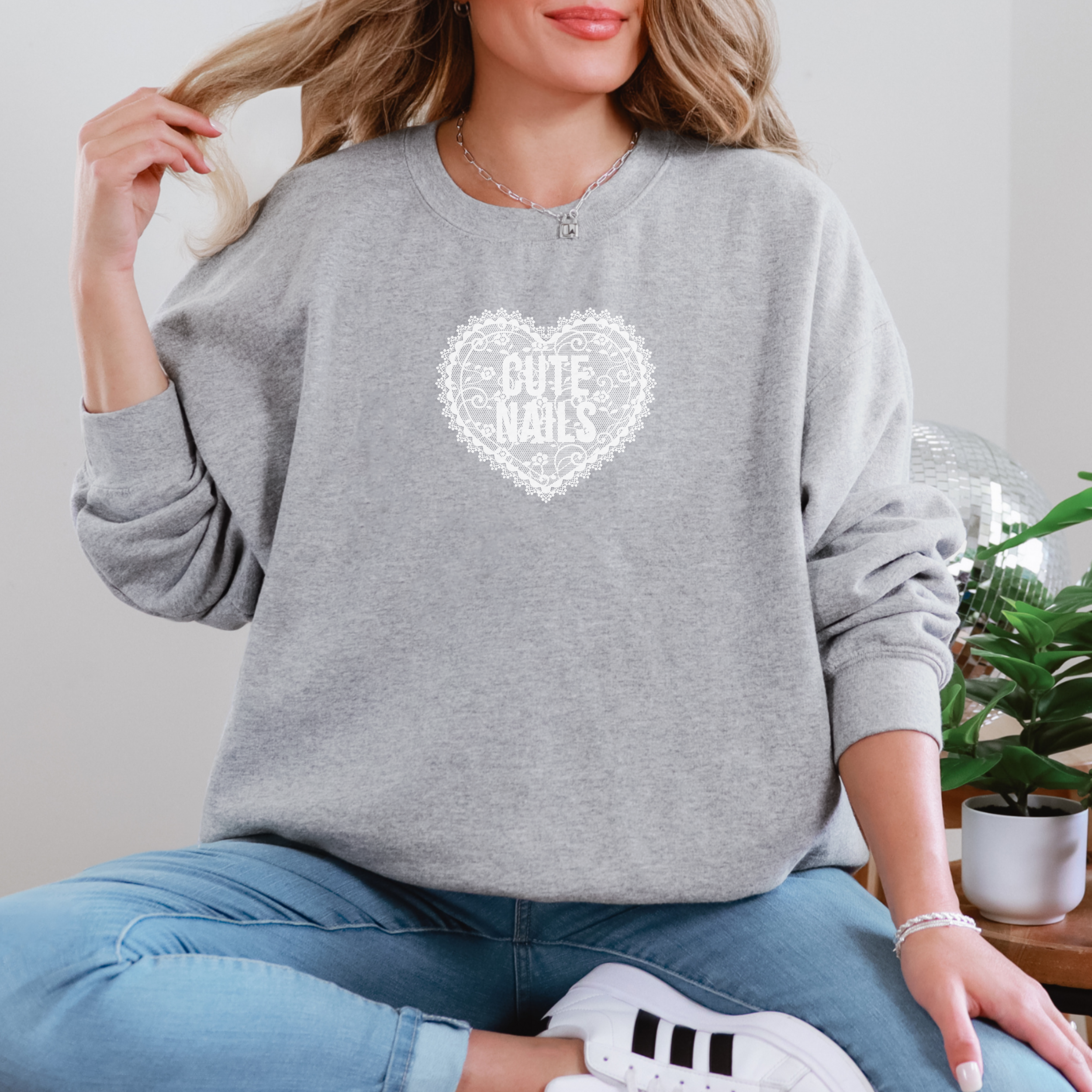 Cute Nails Lace Sweatshirt product thumbnail image