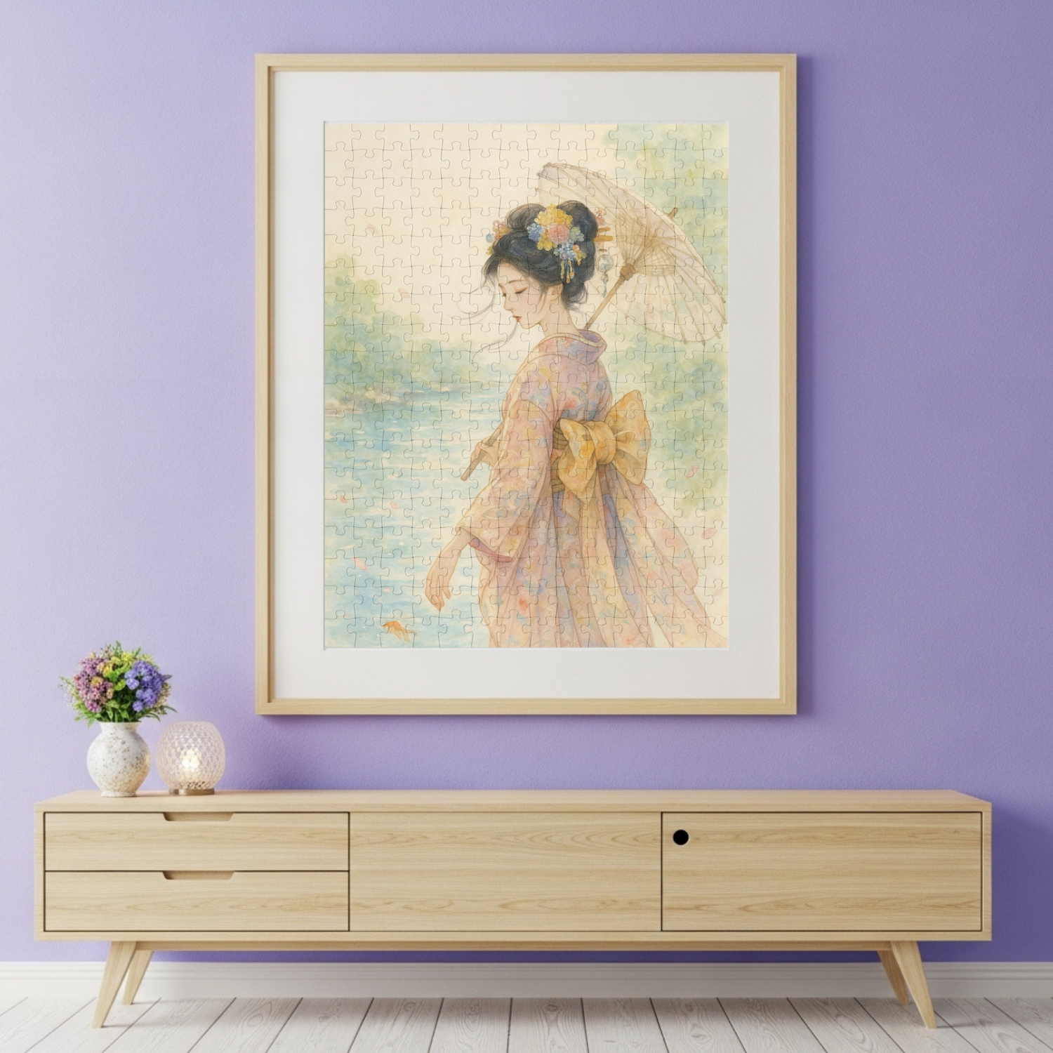 Kimono Beauty Puzzle – Goldfish by the Summer Water (252 / 500 / 1000 Pieces) product thumbnail image