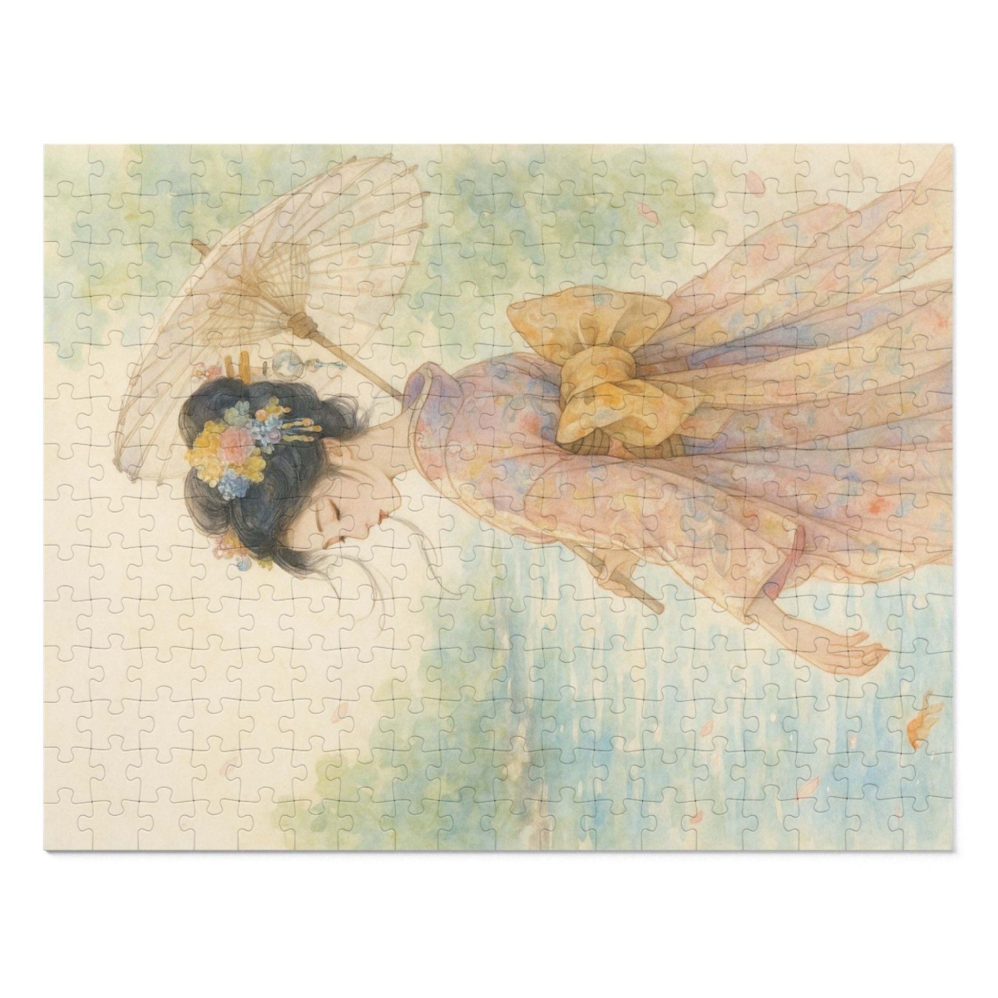 Kimono Beauty Puzzle – Goldfish by the Summer Water (252 / 500 / 1000 Pieces)