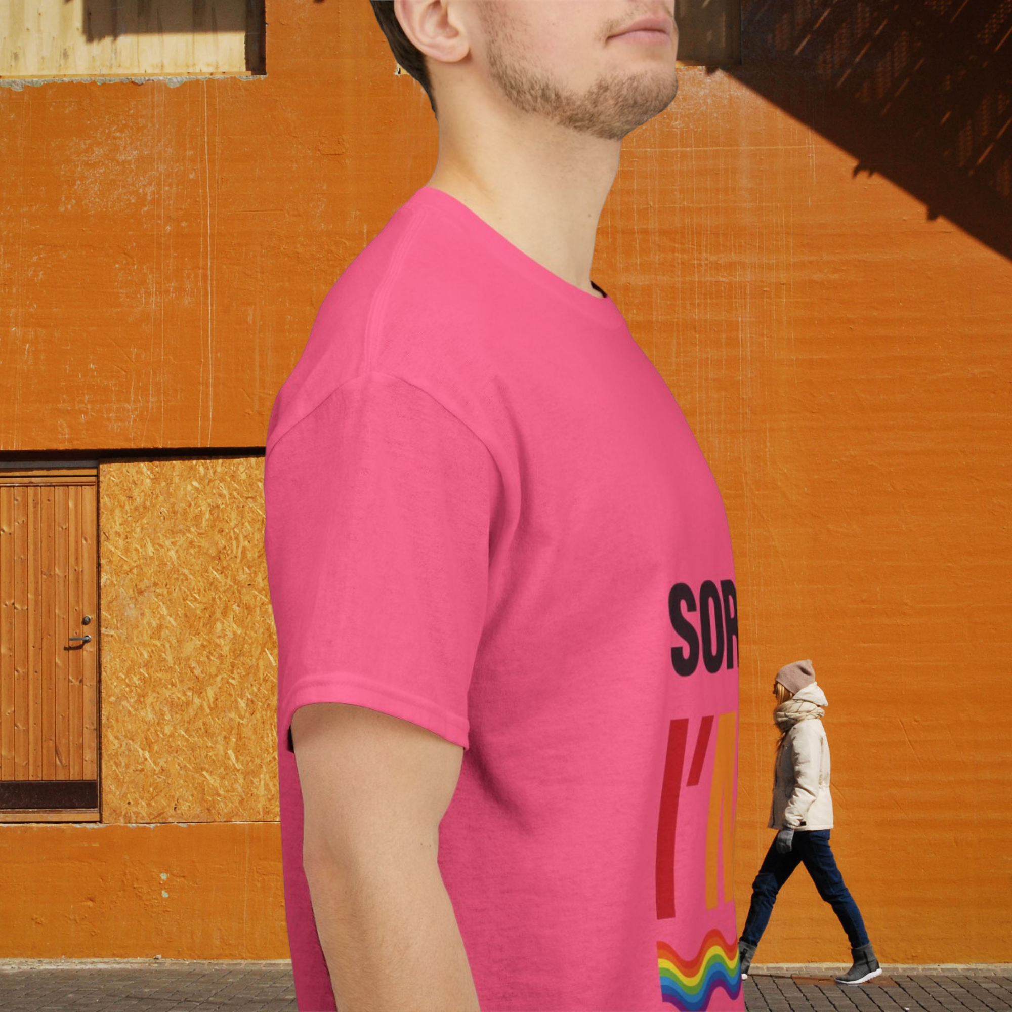 Sorry Girls I'm Gay Shirt Pride Statement Tee LGBTQ+ Rainbow Graphic Funny Coming Out Gift Unisex Fit Queer Apparel product thumbnail image Sorry Girls I'm Gay Shirt Pride Statement Tee LGBTQ+ Rainbow Graphic Funny Coming Out Gift Unisex Fit Queer Apparel product thumbnail image