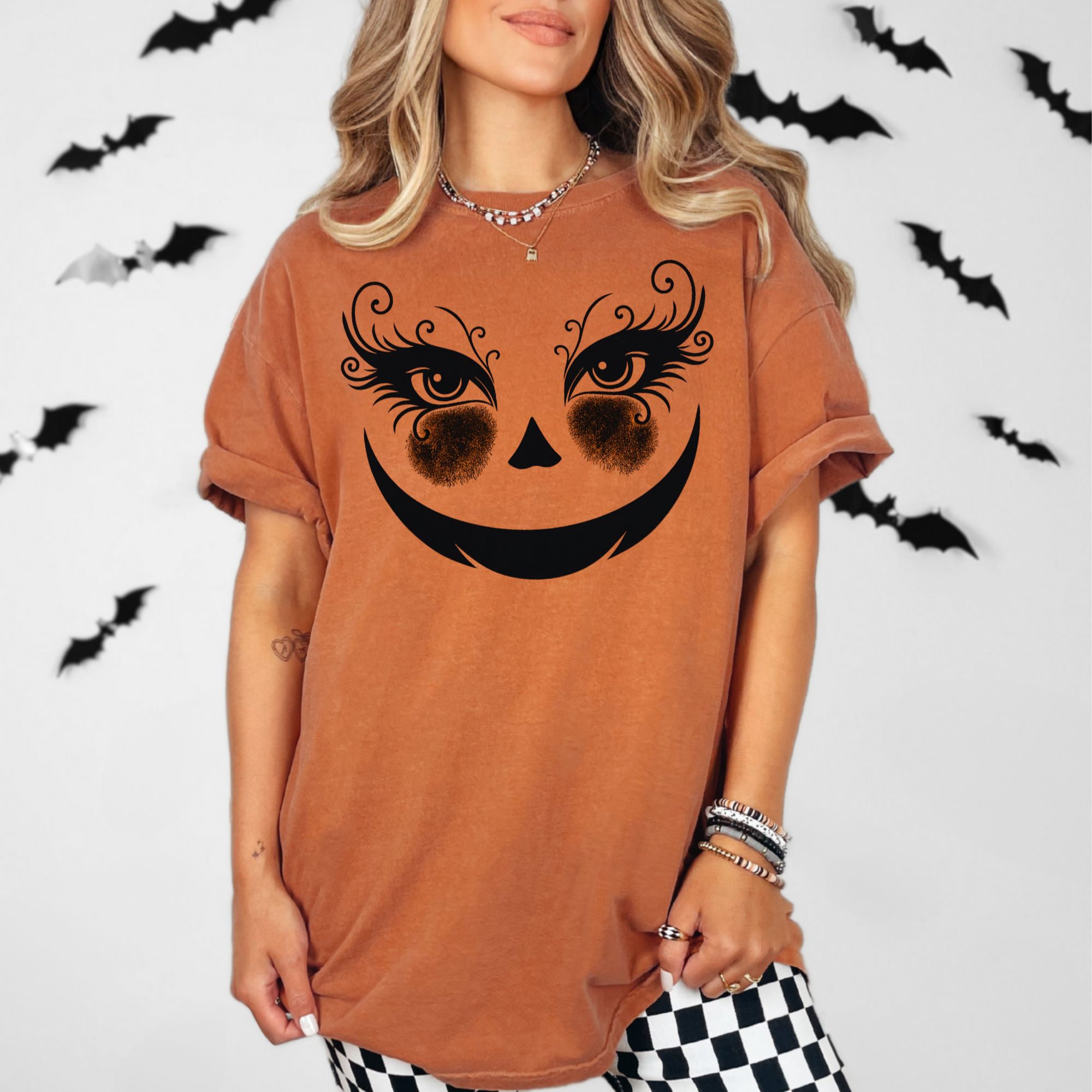Glam Pumpkin Face T-shirt product thumbnail image