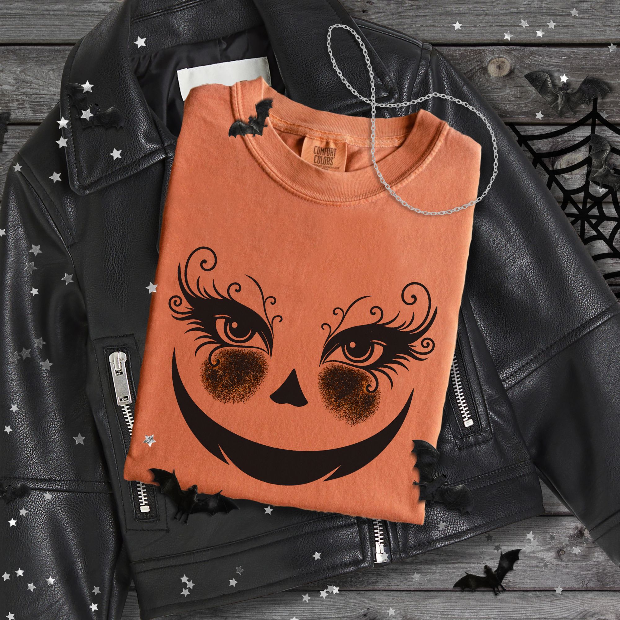 Glam Pumpkin Face T-shirt product thumbnail image
