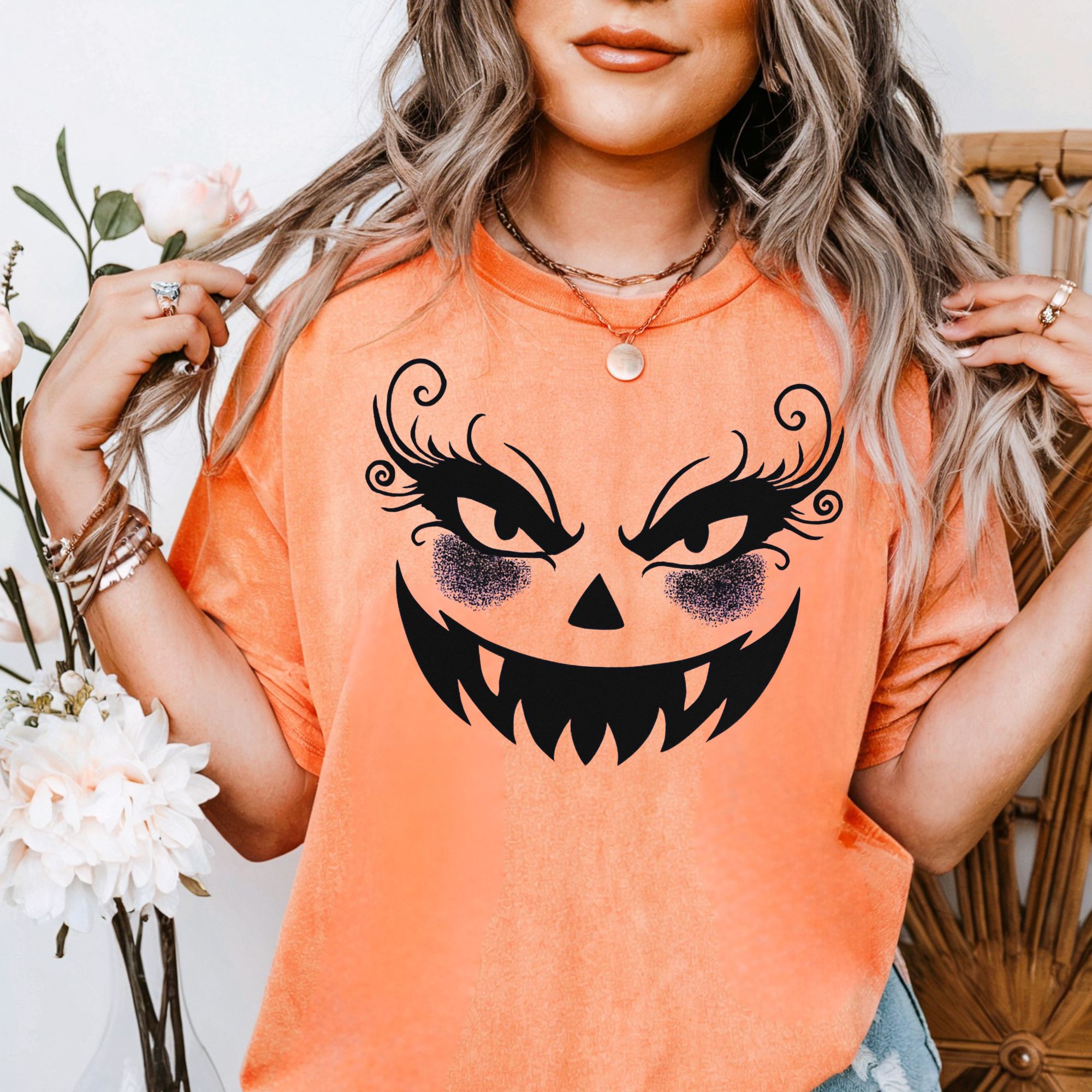  Spooky Pumpkin Face Shirt