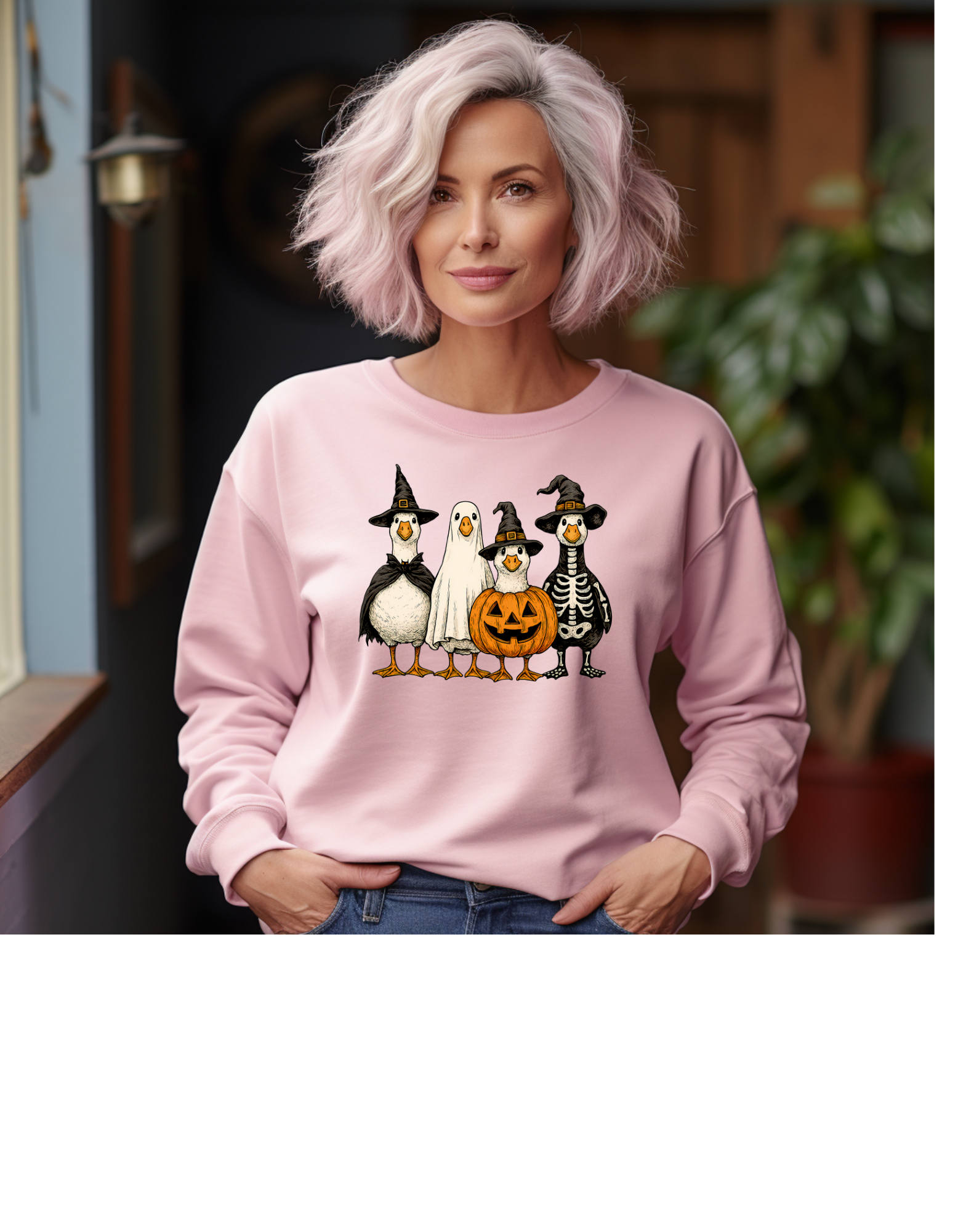 Halloween Themed goose gildan 18000 Crewneck Sweatshirt, Cozy Fall Fashion, Unisex Halloween Apparel, Perfect for Costume Parties, Pumpkin and Ghost Design product thumbnail image Halloween Themed goose gildan 18000 Crewneck Sweatshirt, Cozy Fall Fashion, Unisex Halloween Apparel, Perfect for Costume Parties, Pumpkin and Ghost Design product thumbnail image