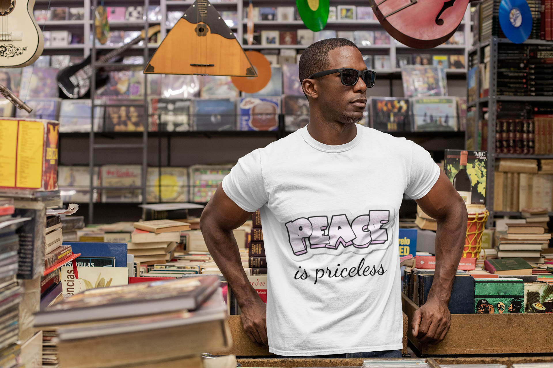 Peace Unisex Heavy Cotton Tee product thumbnail image