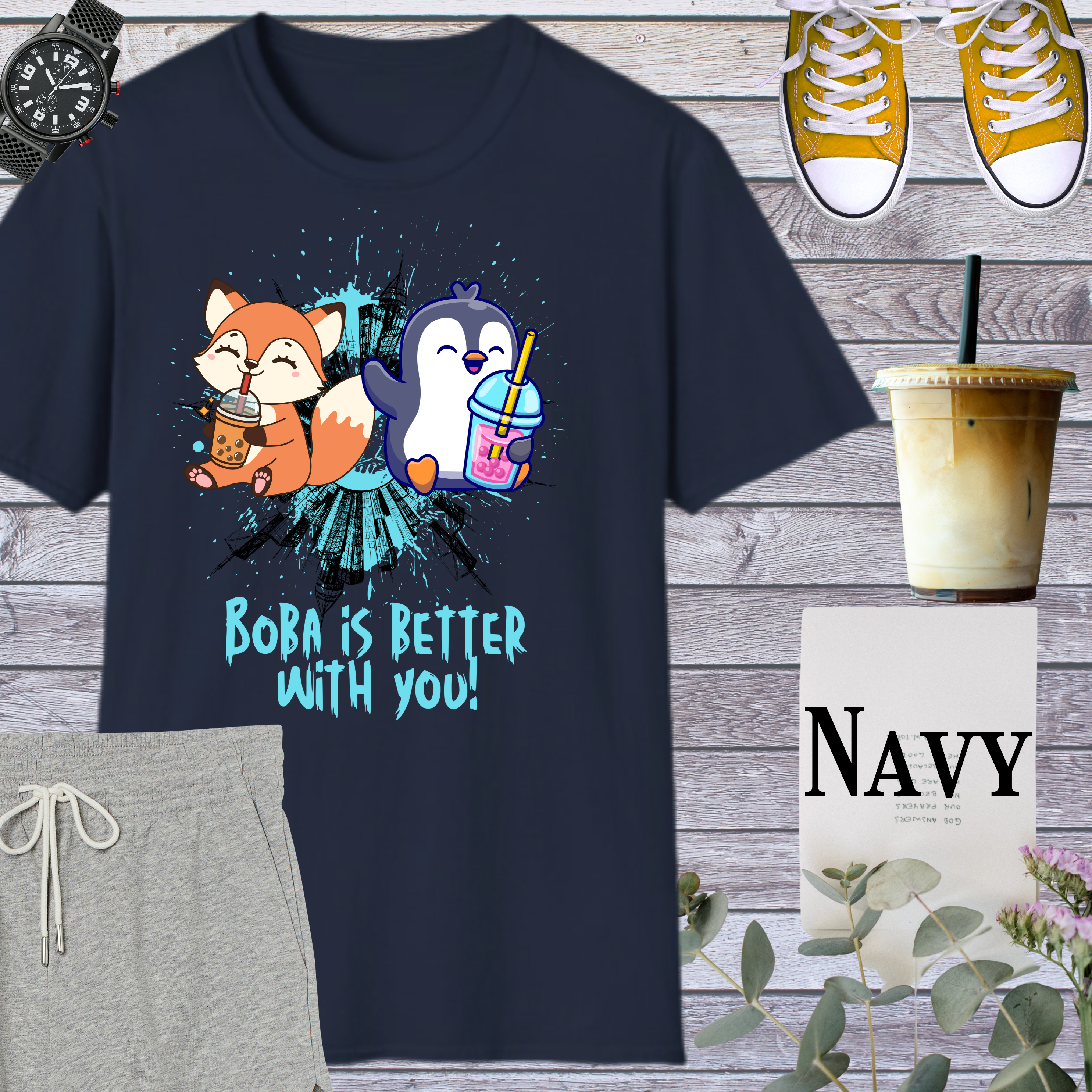 Cute Animal Friends T-Shirt: Perfect Gift for Kids and Friends, Great for Birthdays, Summer Fun, Family Gatherings, Cute Graphic Tee product thumbnail image