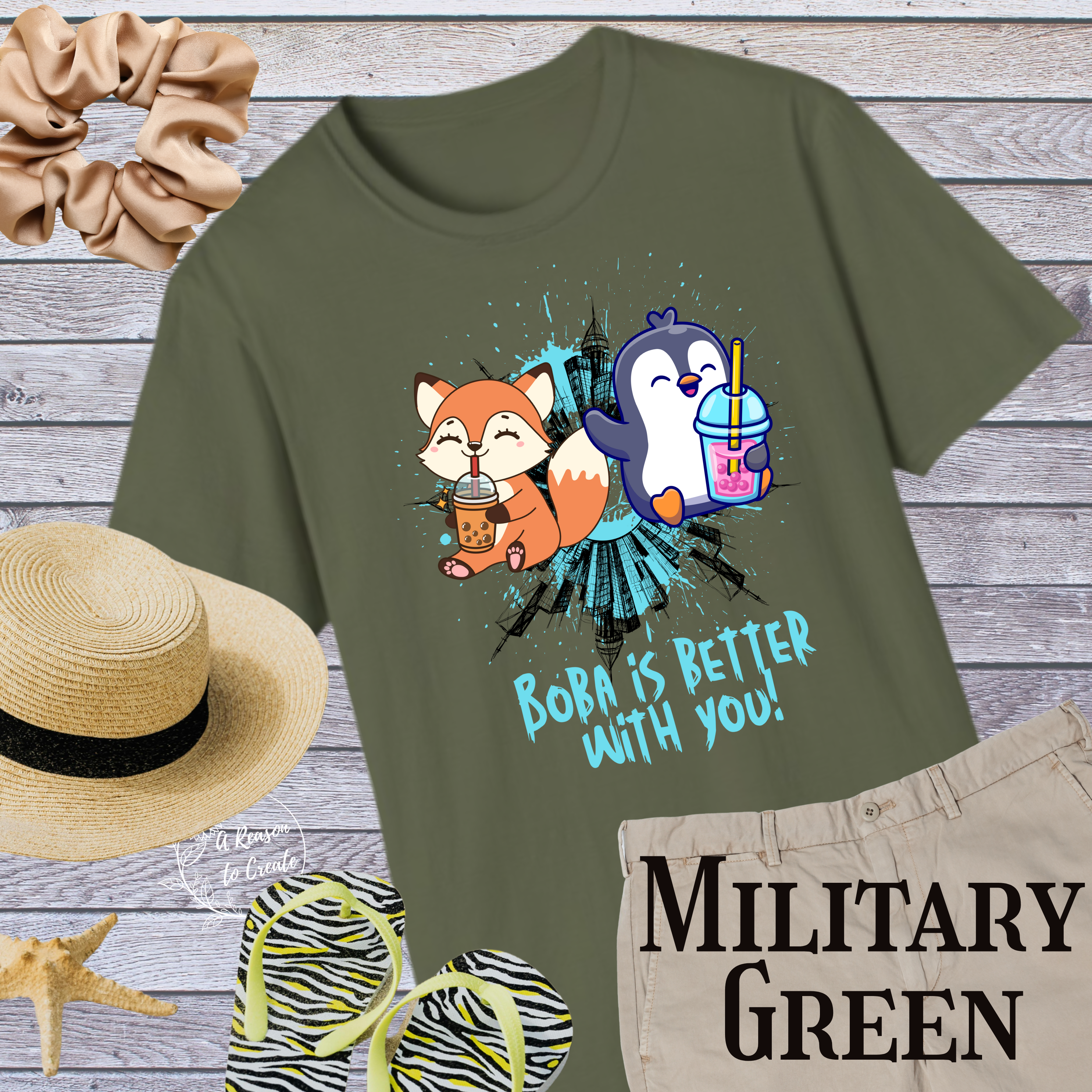 Cute Animal Friends T-Shirt: Perfect Gift for Kids and Friends, Great for Birthdays, Summer Fun, Family Gatherings, Cute Graphic Tee product thumbnail image