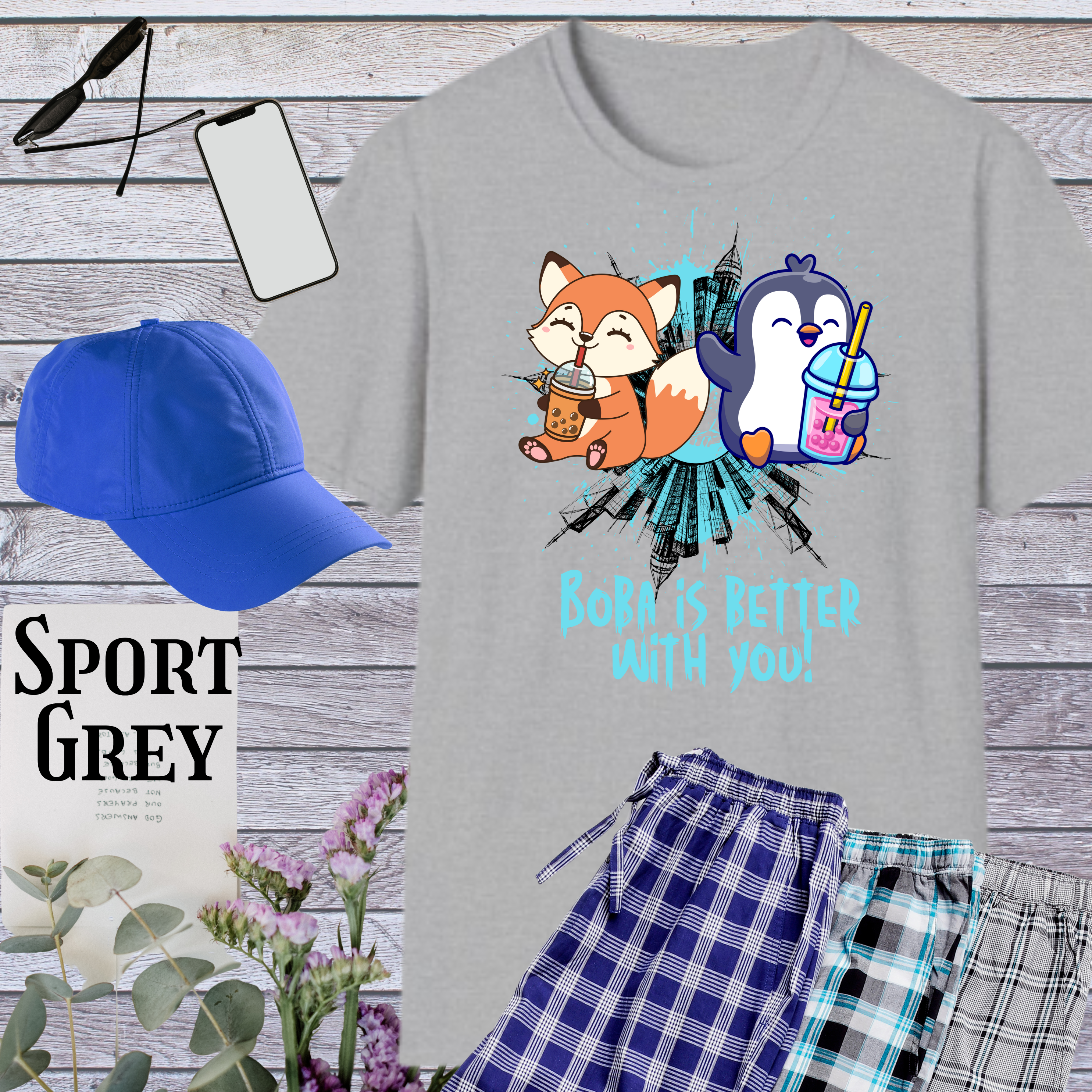 Cute Animal Friends T-Shirt: Perfect Gift for Kids and Friends, Great for Birthdays, Summer Fun, Family Gatherings, Cute Graphic Tee product thumbnail image