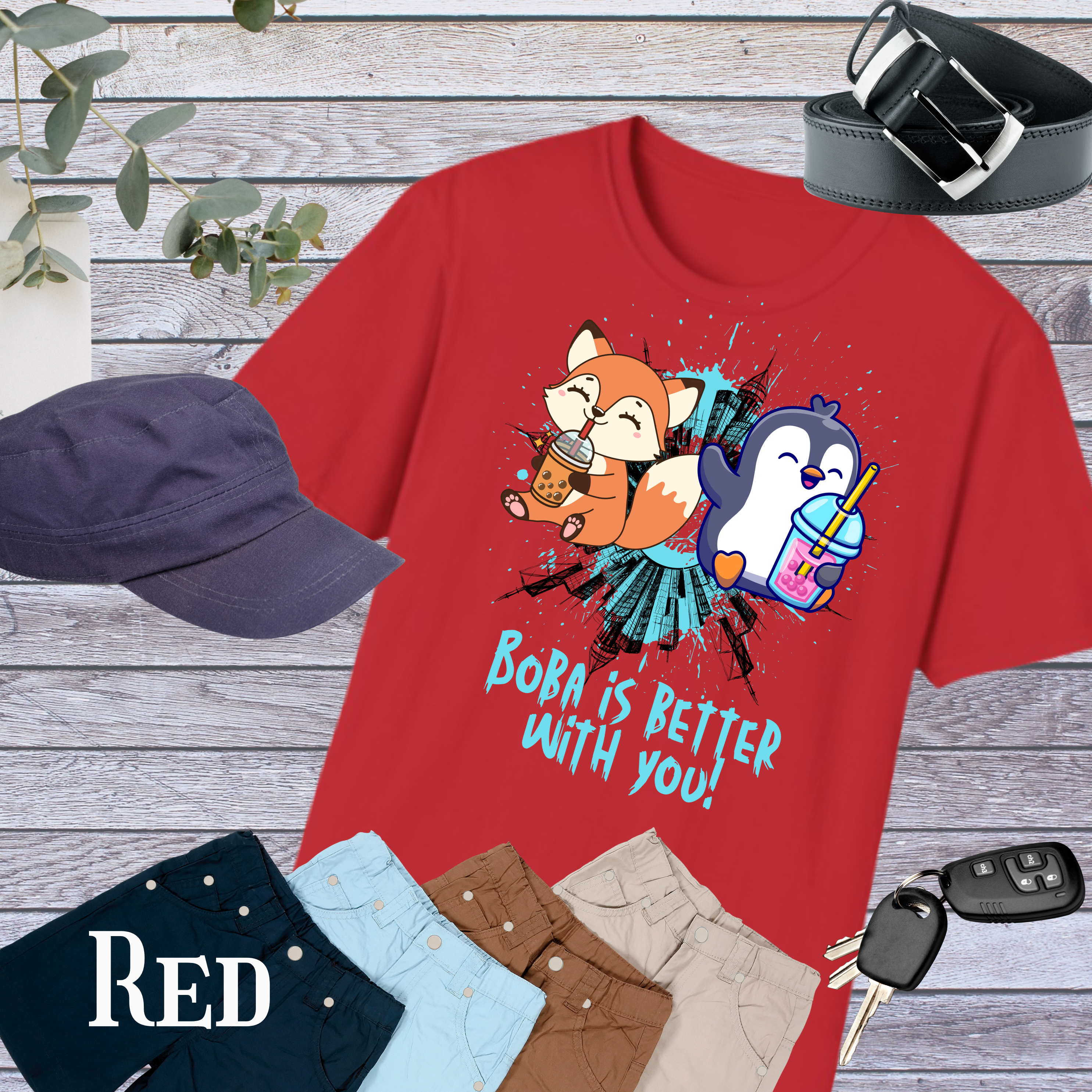 Cute Animal Friends T-Shirt: Perfect Gift for Kids and Friends, Great for Birthdays, Summer Fun, Family Gatherings, Cute Graphic Tee product thumbnail image