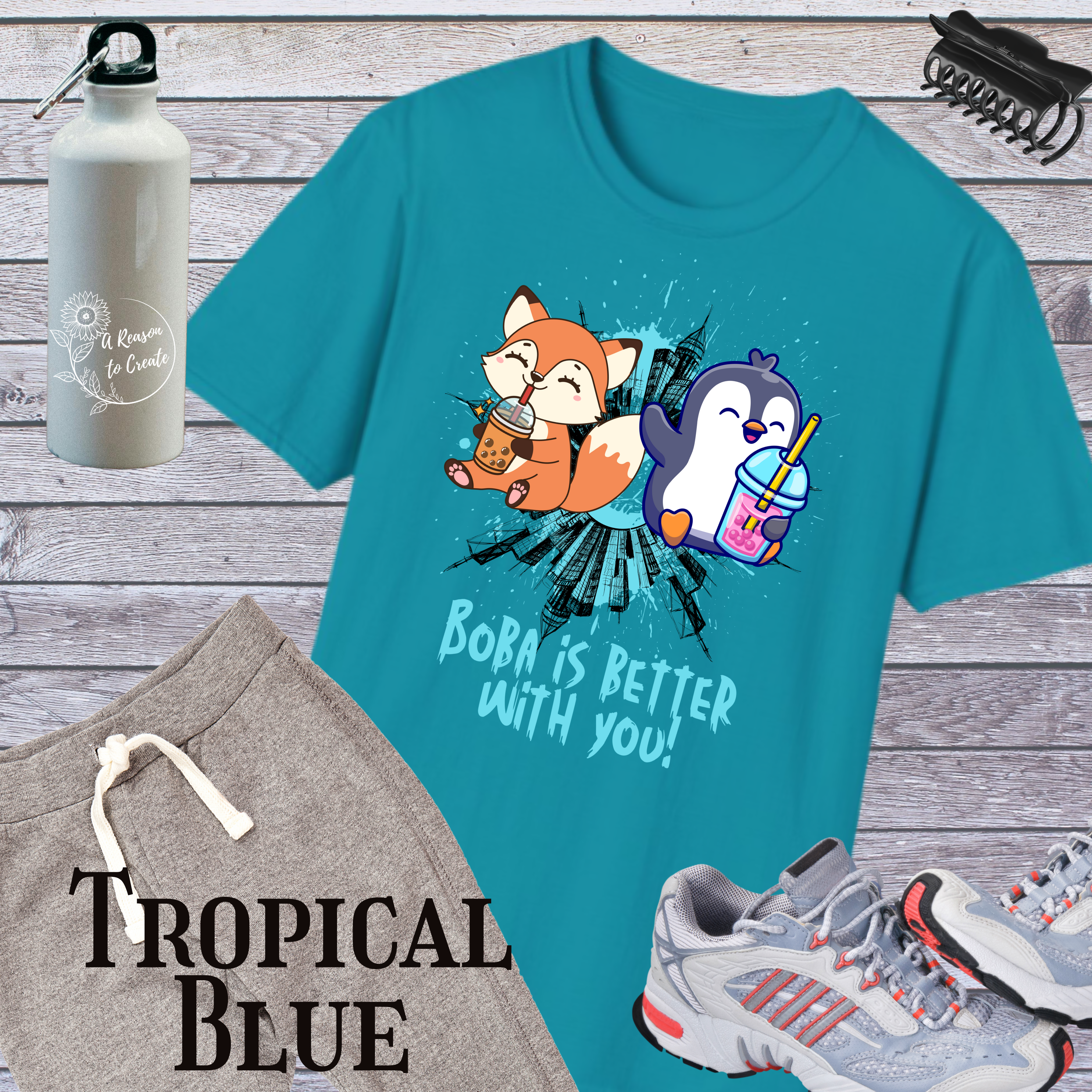 Cute Animal Friends T-Shirt: Perfect Gift for Kids and Friends, Great for Birthdays, Summer Fun, Family Gatherings, Cute Graphic Tee product thumbnail image