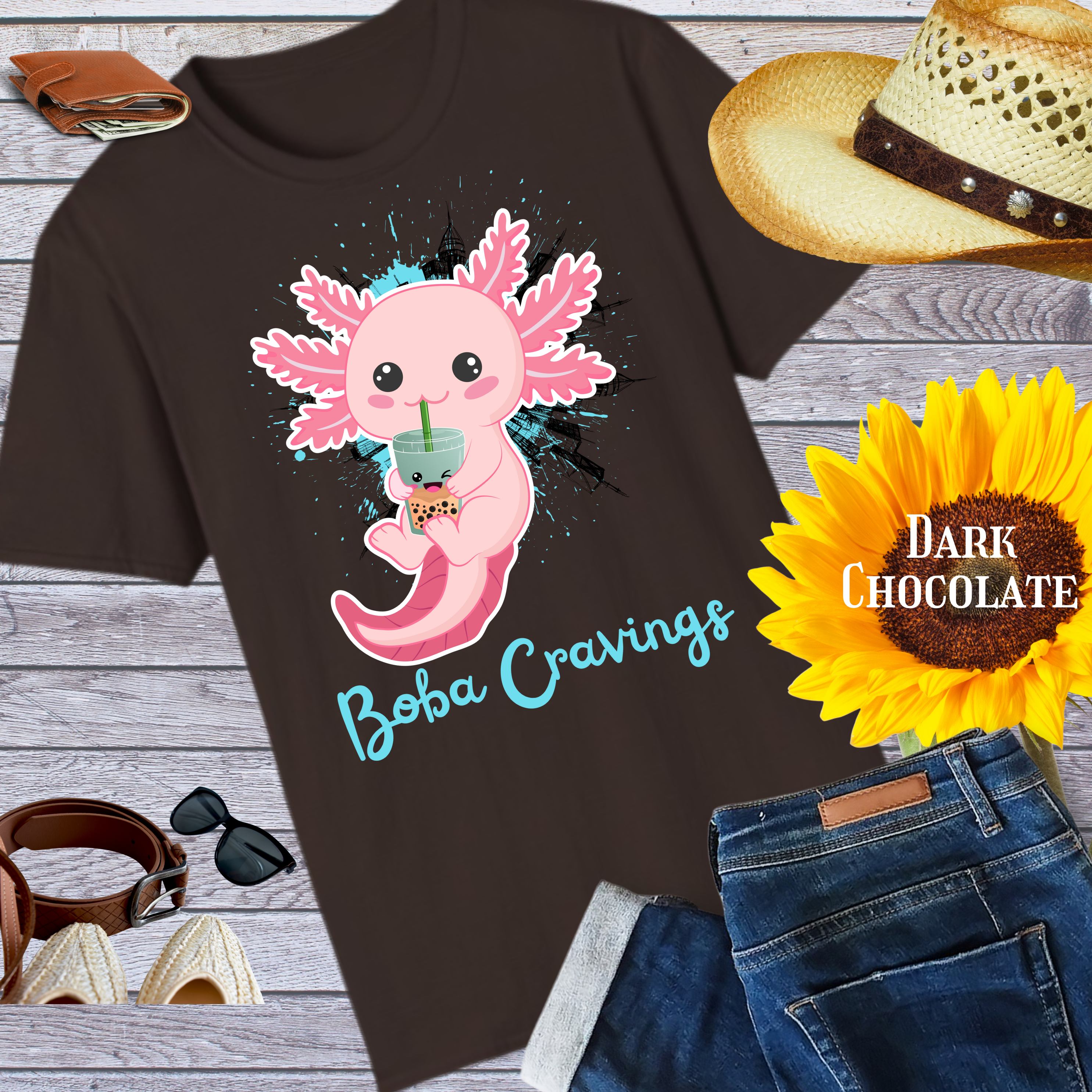 Cute Boba Cravings T-Shirt, Unisex Softstyle Tee, Fun Graphic Shirt, Perfect Gift for Bubble Tea Lovers, Casual Wear, Summer Apparel product thumbnail image