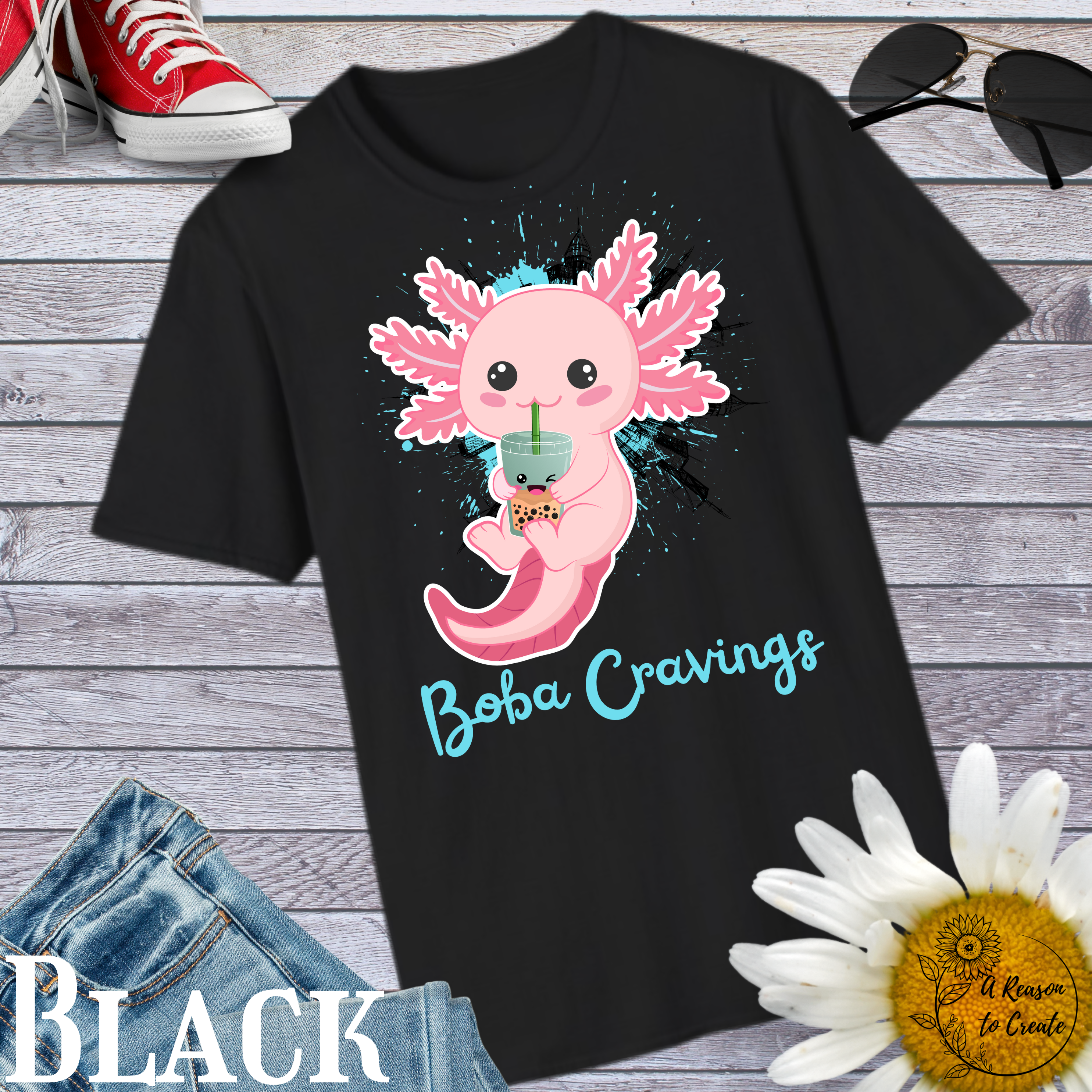 Cute Boba Cravings T-Shirt, Unisex Softstyle Tee, Fun Graphic Shirt, Perfect Gift for Bubble Tea Lovers, Casual Wear, Summer Apparel