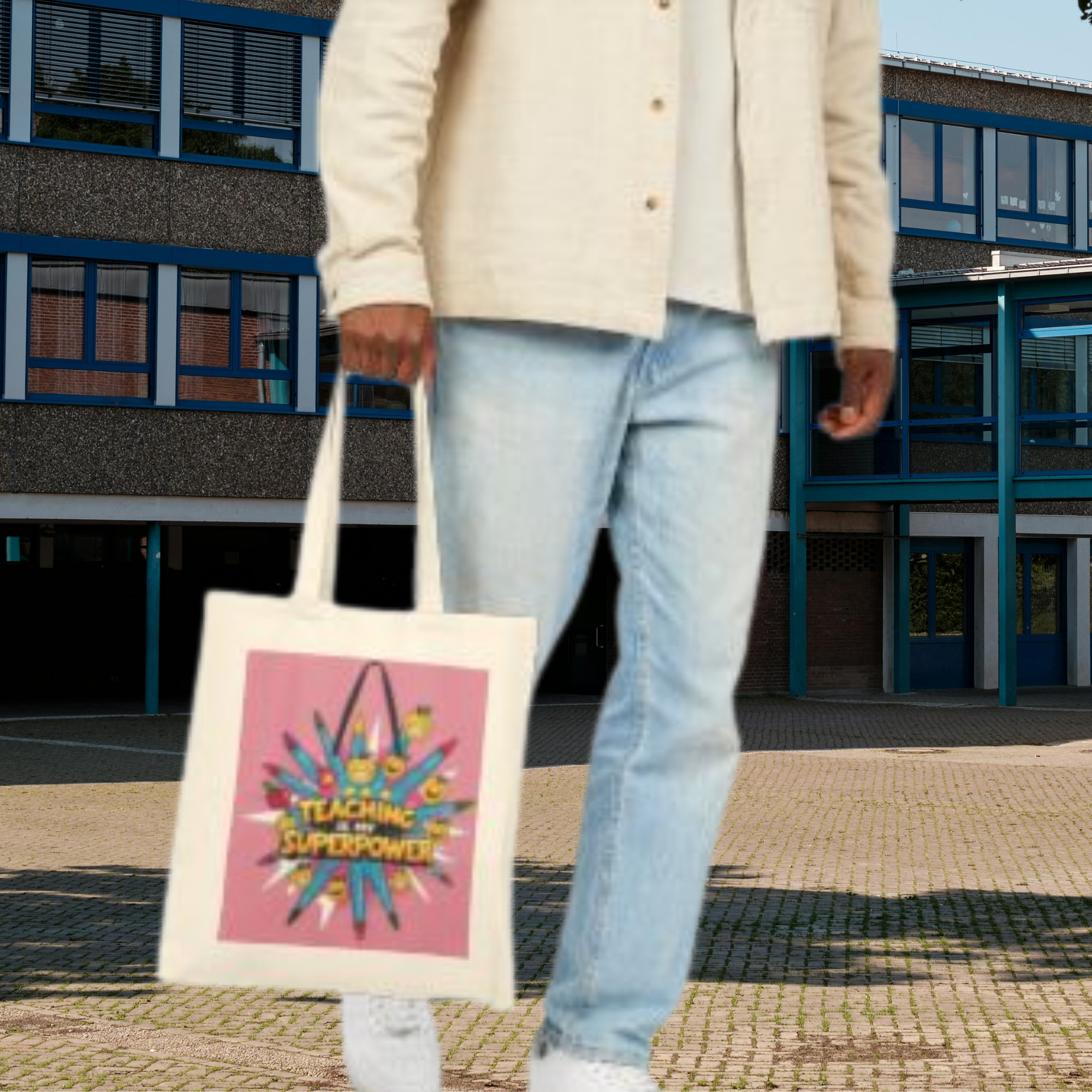 Teaching Is My Superpower Tote Bag Funny Teacher Appreciation Gift for Back to School | Elementary School Canvas Bag | Natural or Black Color Teaching Is My Superpower Tote Bag Funny Teacher Appreciation Gift for Back to School | Elementary School Canvas Bag | Natural or Black Color