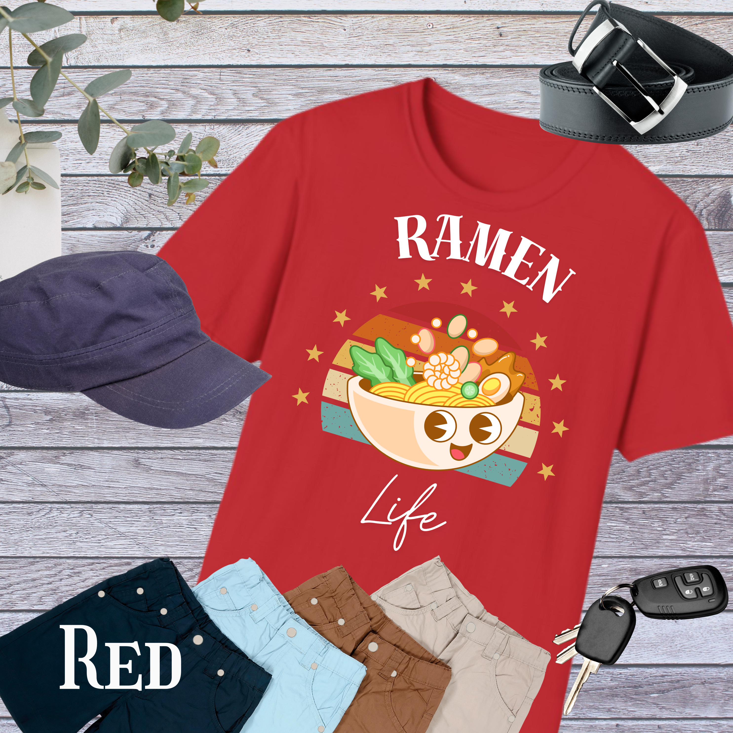 Ramen Life T-Shirt | Cozy Unisex Softstyle Tee for Food Lovers | Perfect Gift for Birthdays, Foodie Events, and Casual Wear