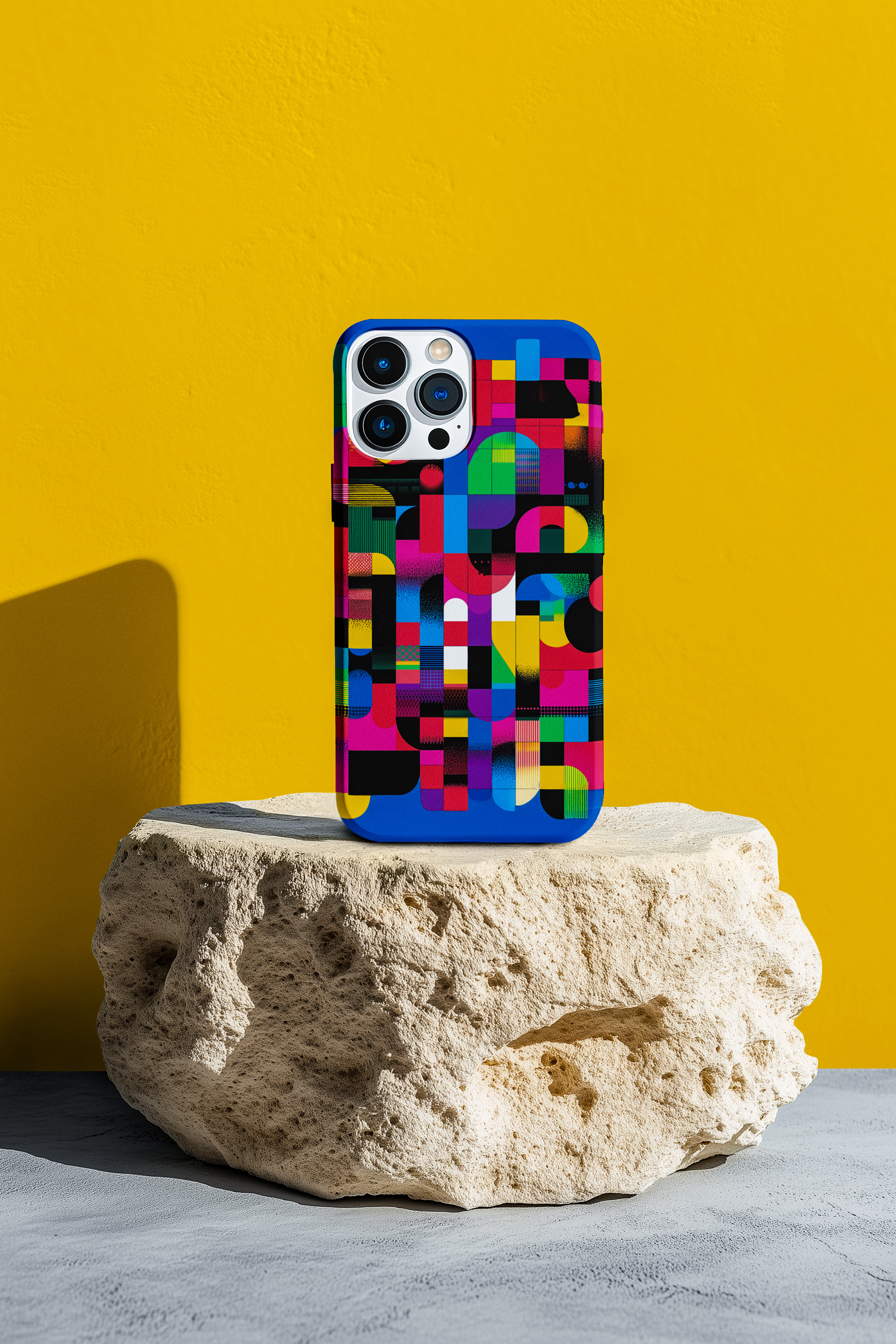 Chromatic Grid – Futuristic Pop Art Colorful Geometric Tough Phone Cases, Vibrant Phone Covers, Unique Phone Accessories product thumbnail image