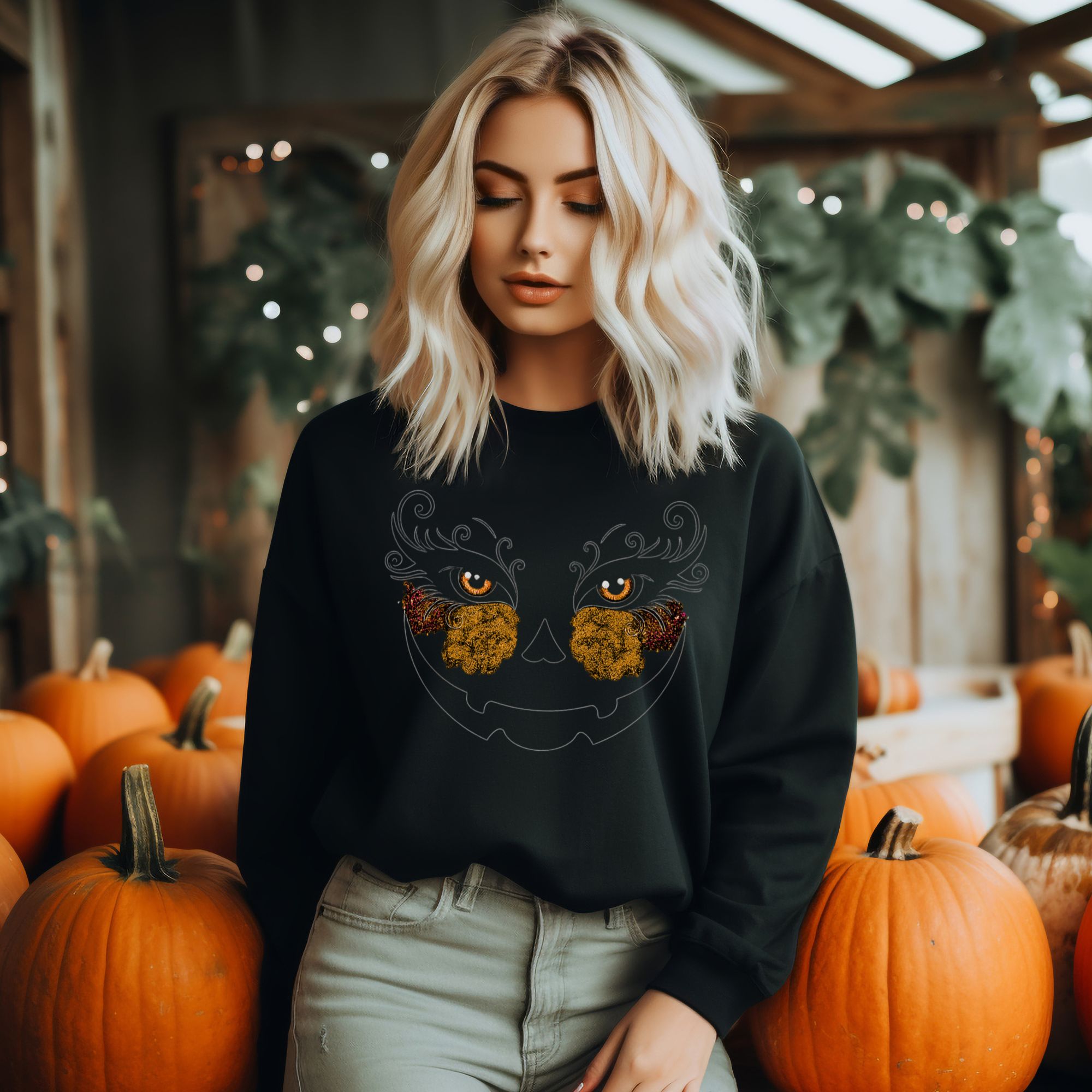 Witchy Pumpkin Sweatshirt product thumbnail image Witchy Pumpkin Sweatshirt product thumbnail image