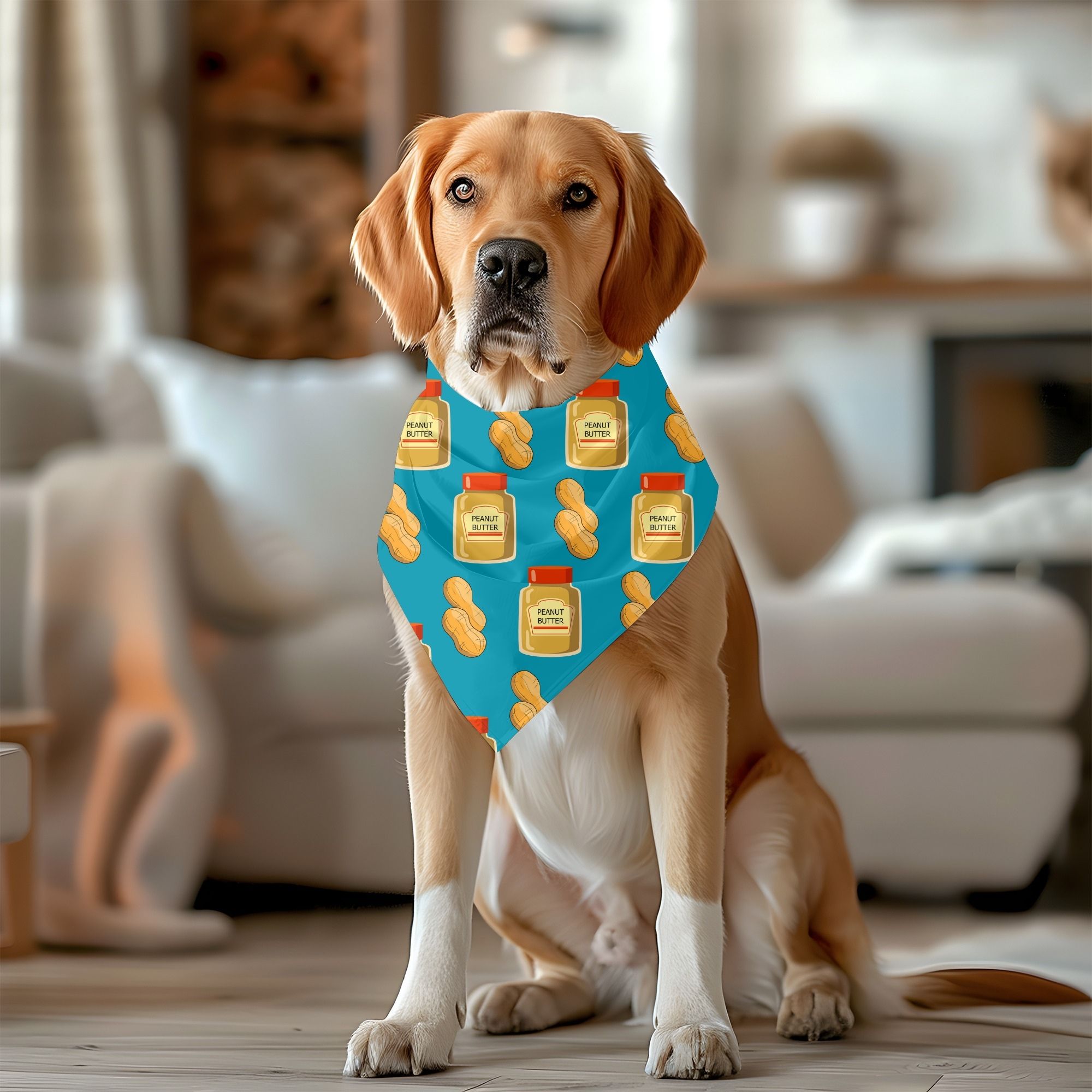 Cute Peanut Butter Dog Bandana product thumbnail image