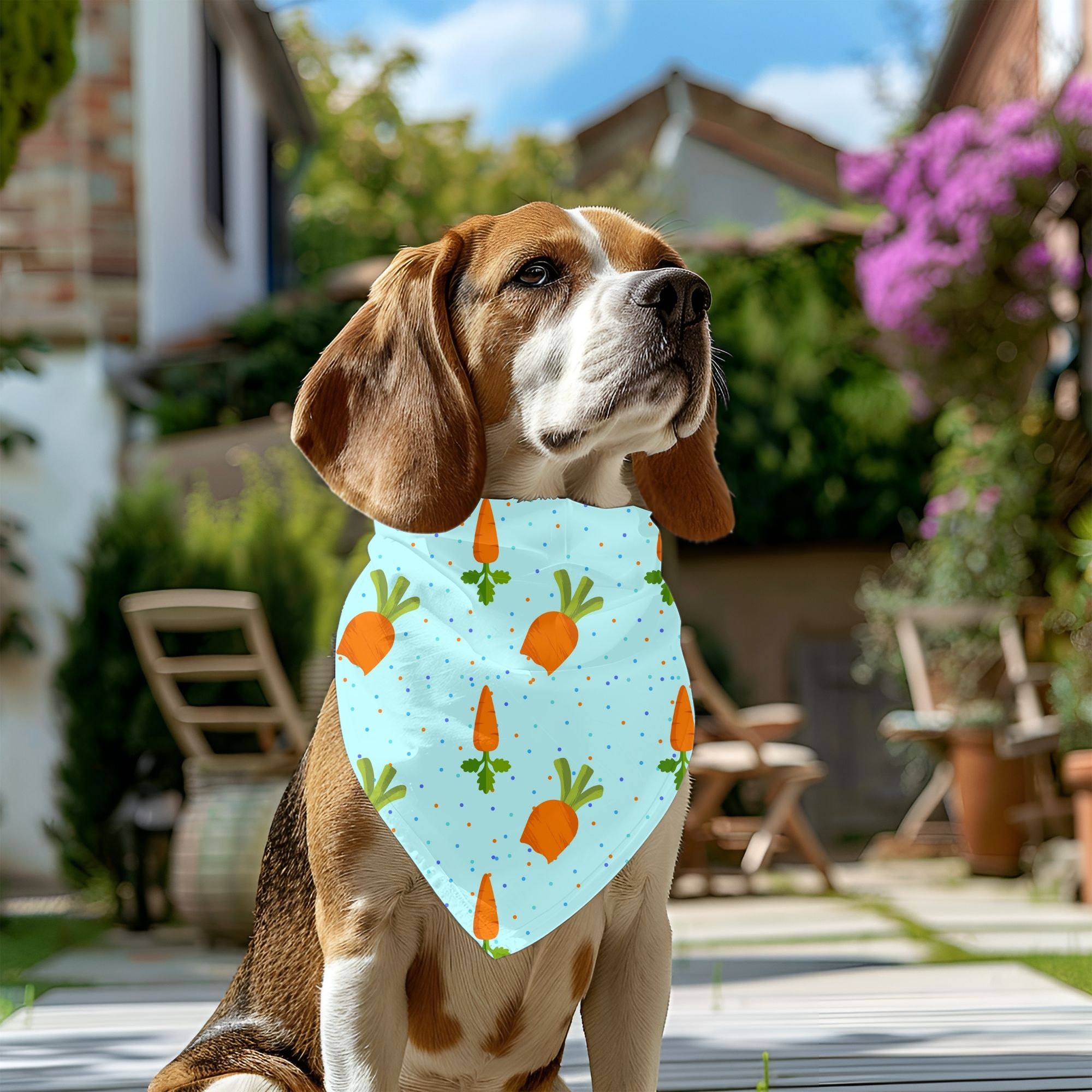 Cute Carrot Dog Bandana Cute Carrot Dog Bandana