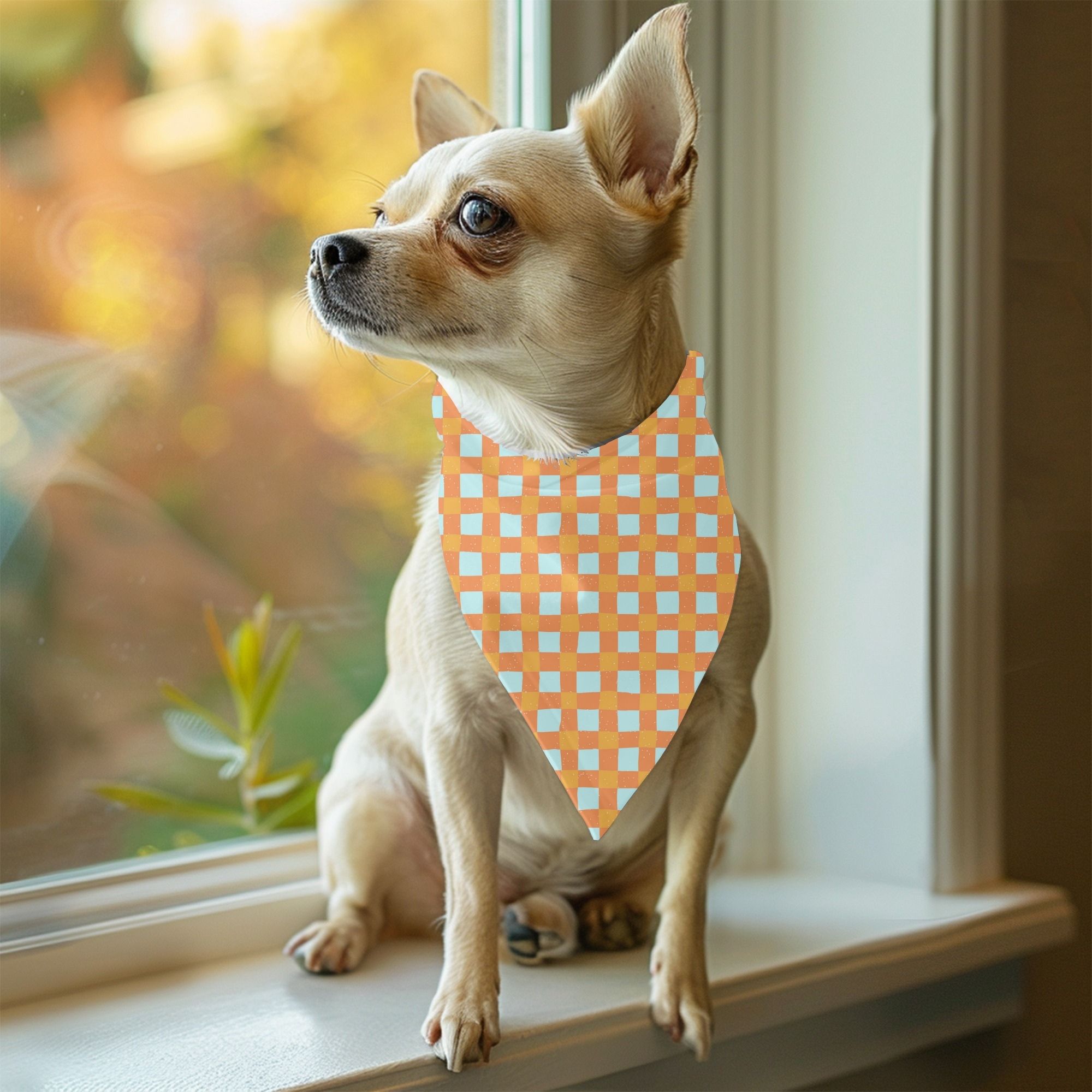 Cute Dog Bandana - Happy Plaid product thumbnail image Cute Dog Bandana - Happy Plaid product thumbnail image